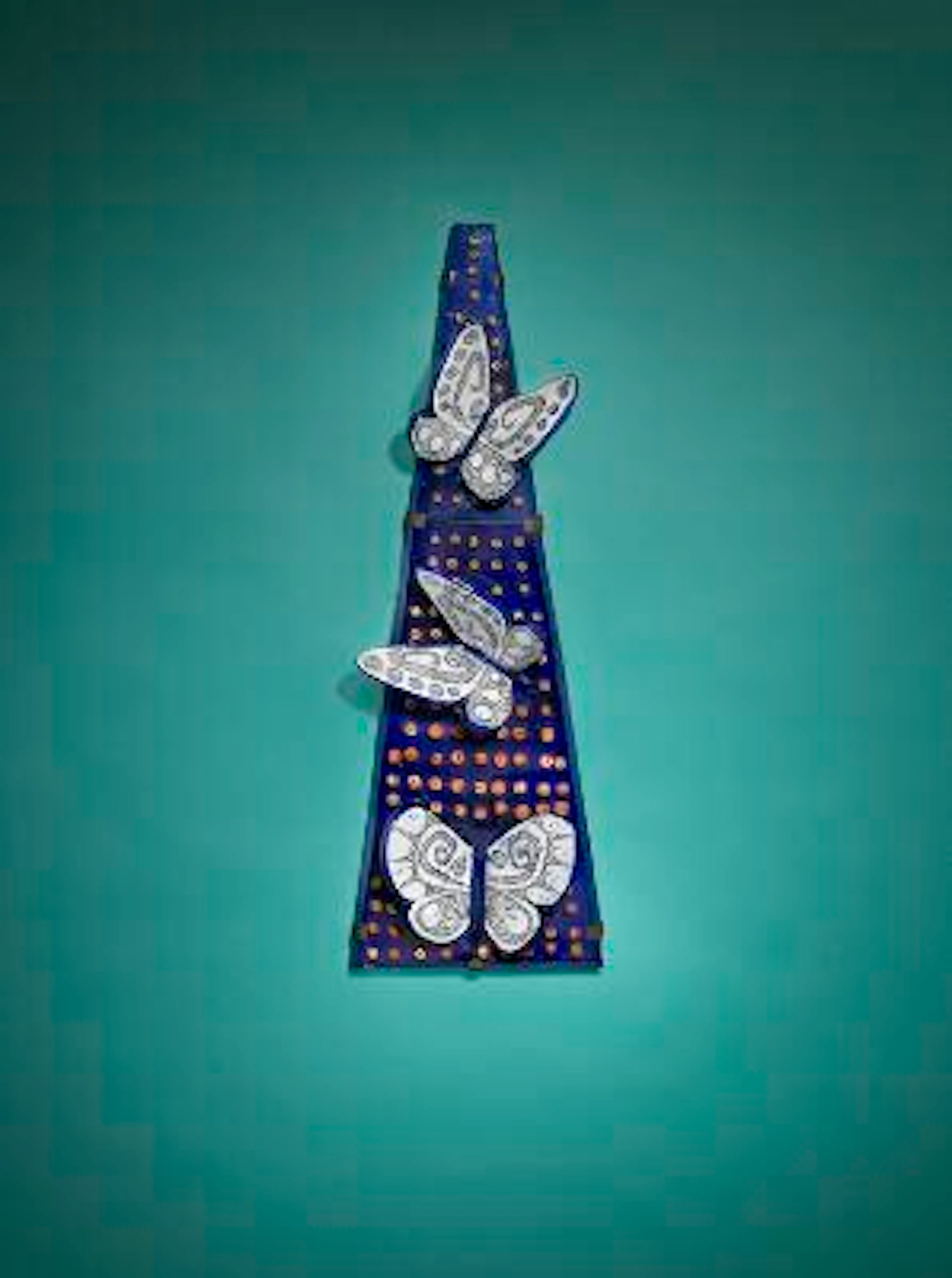 Birger Kaipiainen: A stoneware wall relief modelled with three butterflies.
