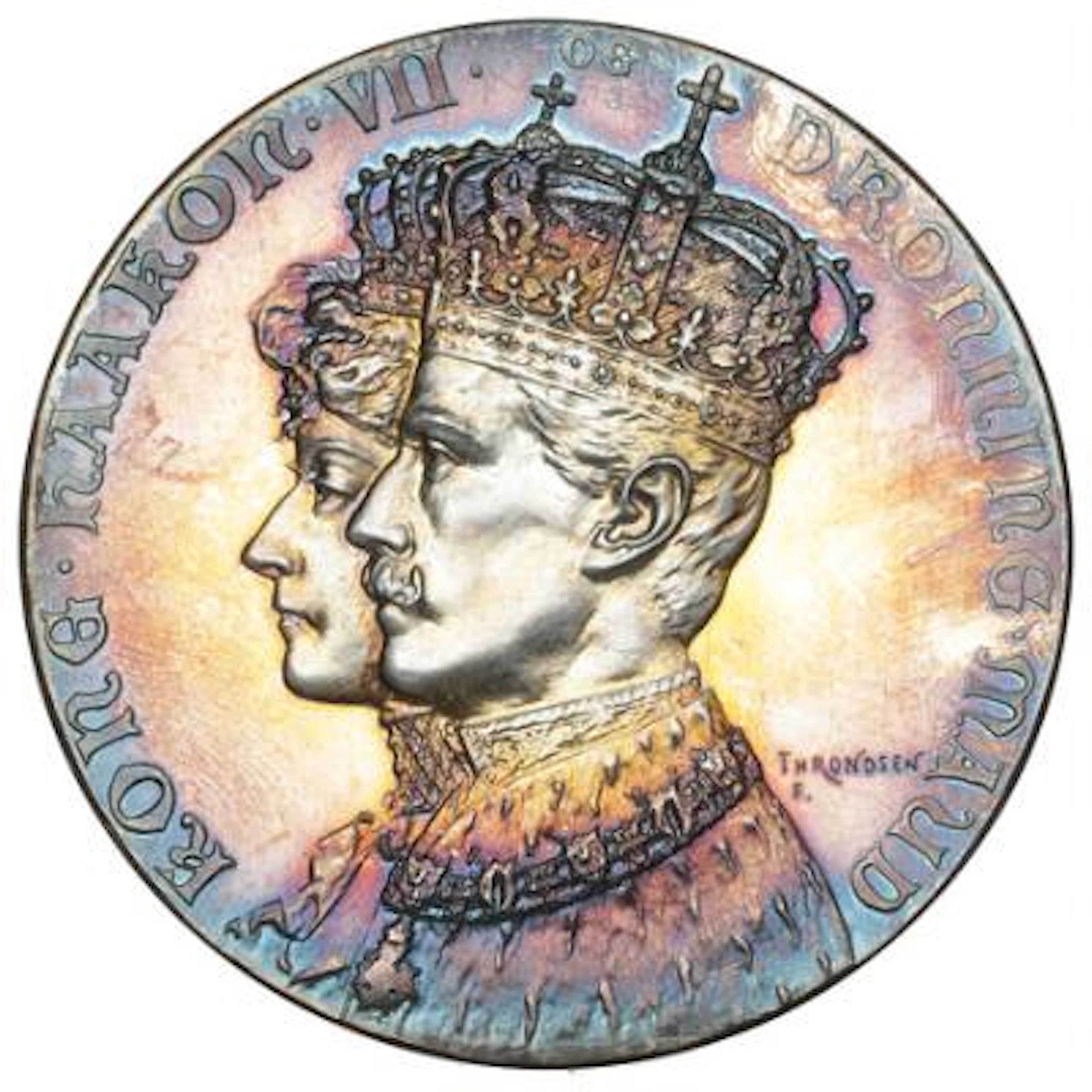 Norway, medal struck in commemoration of the coronation of King Haakon