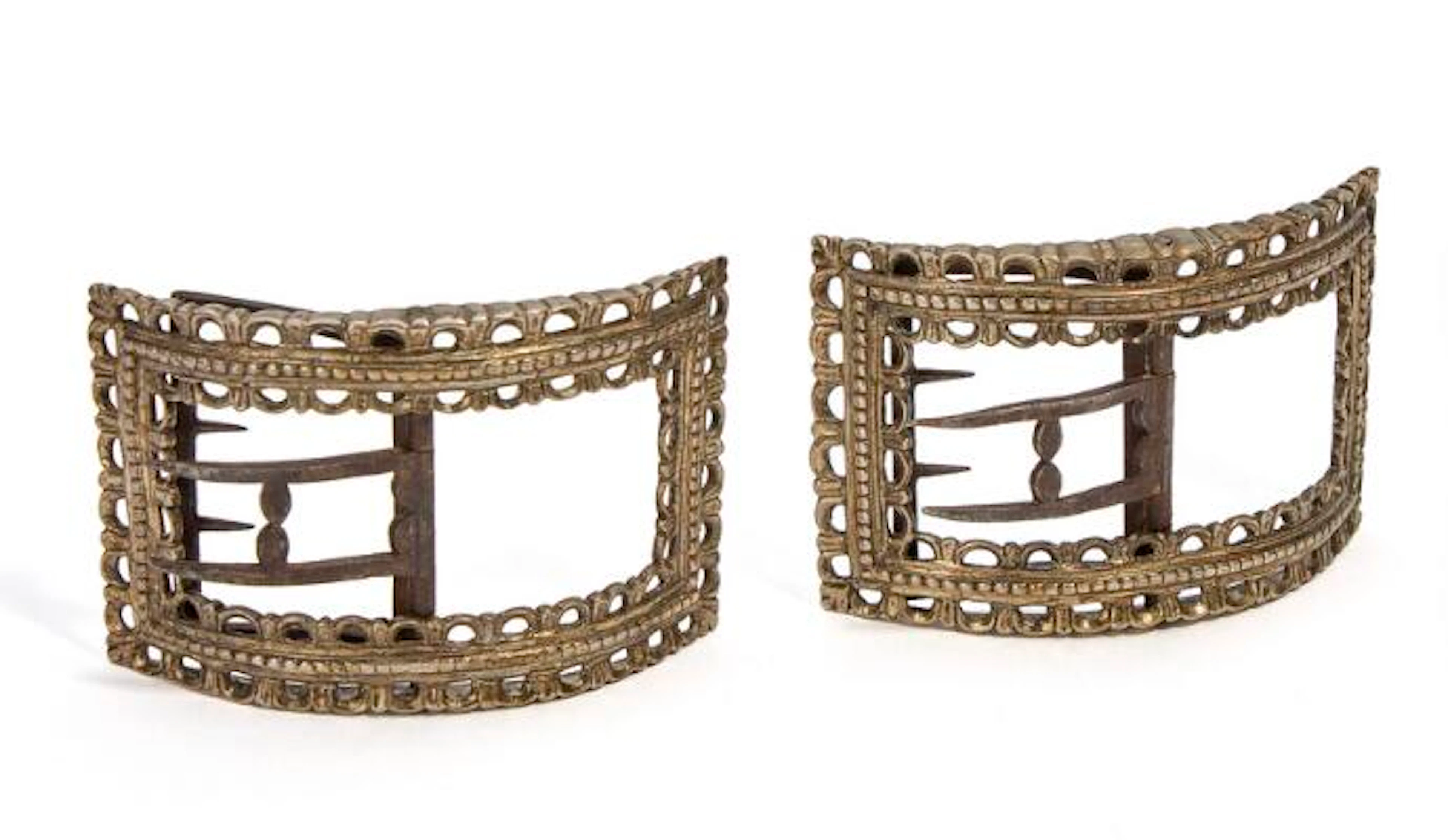 A pair of Danish Empire silver shoe buckles. Maker Niels Holst Wendelboe