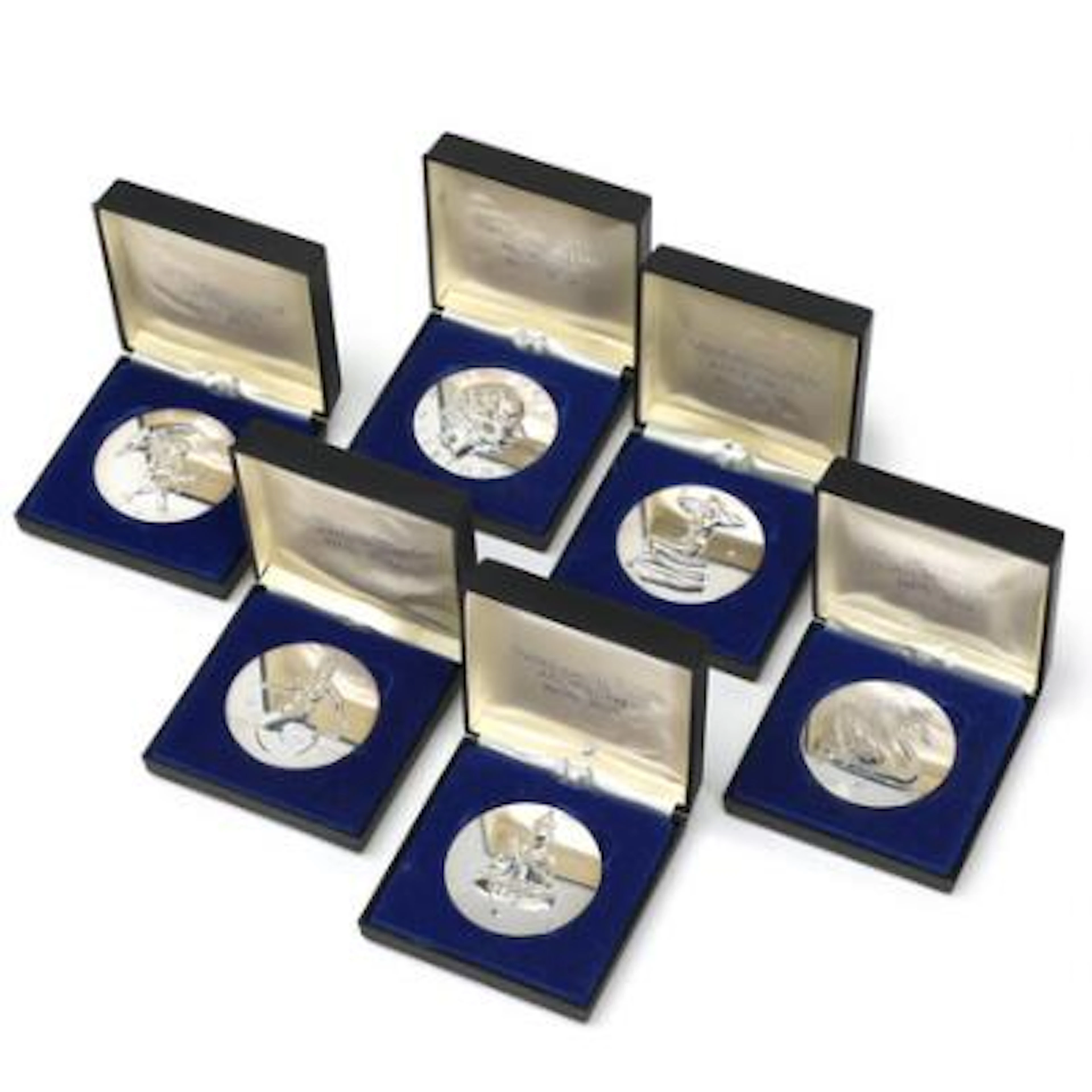 H.C. Andersen, fairy tale medals from Georg Jensen, in total 6 pcs