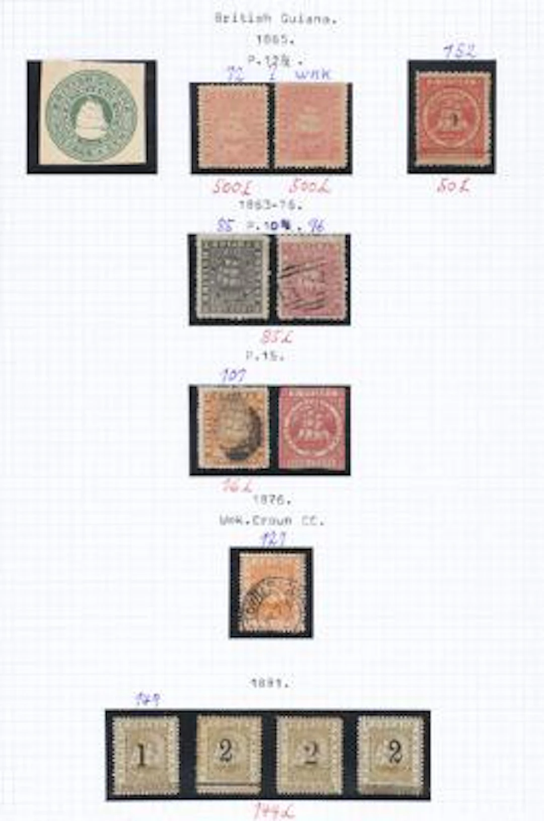 British Guiana. 1865-1969. Very fine collection on homemade pages