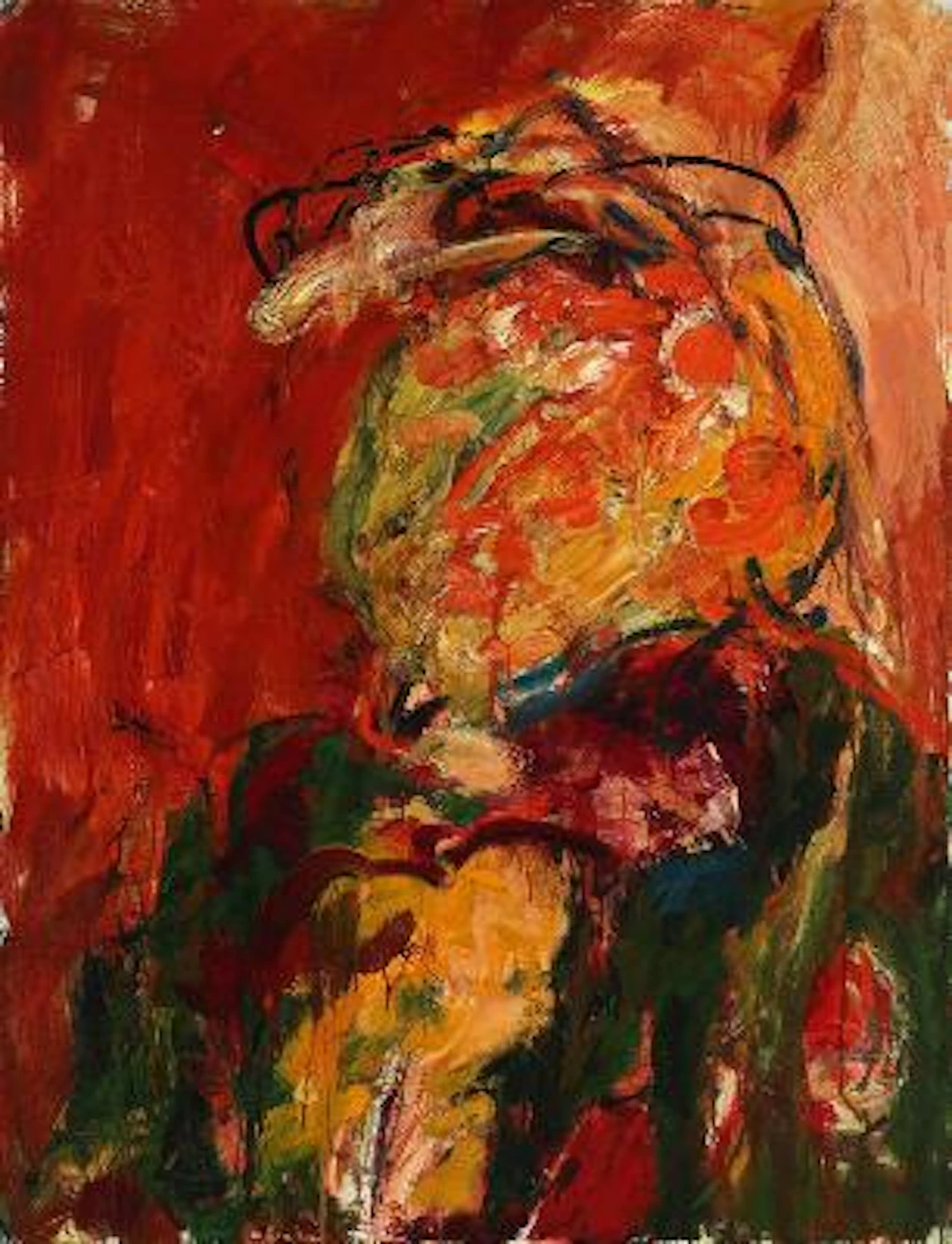 Kai Lindemann: Portrait, 1969. Signed and dated on the reverse. Oil