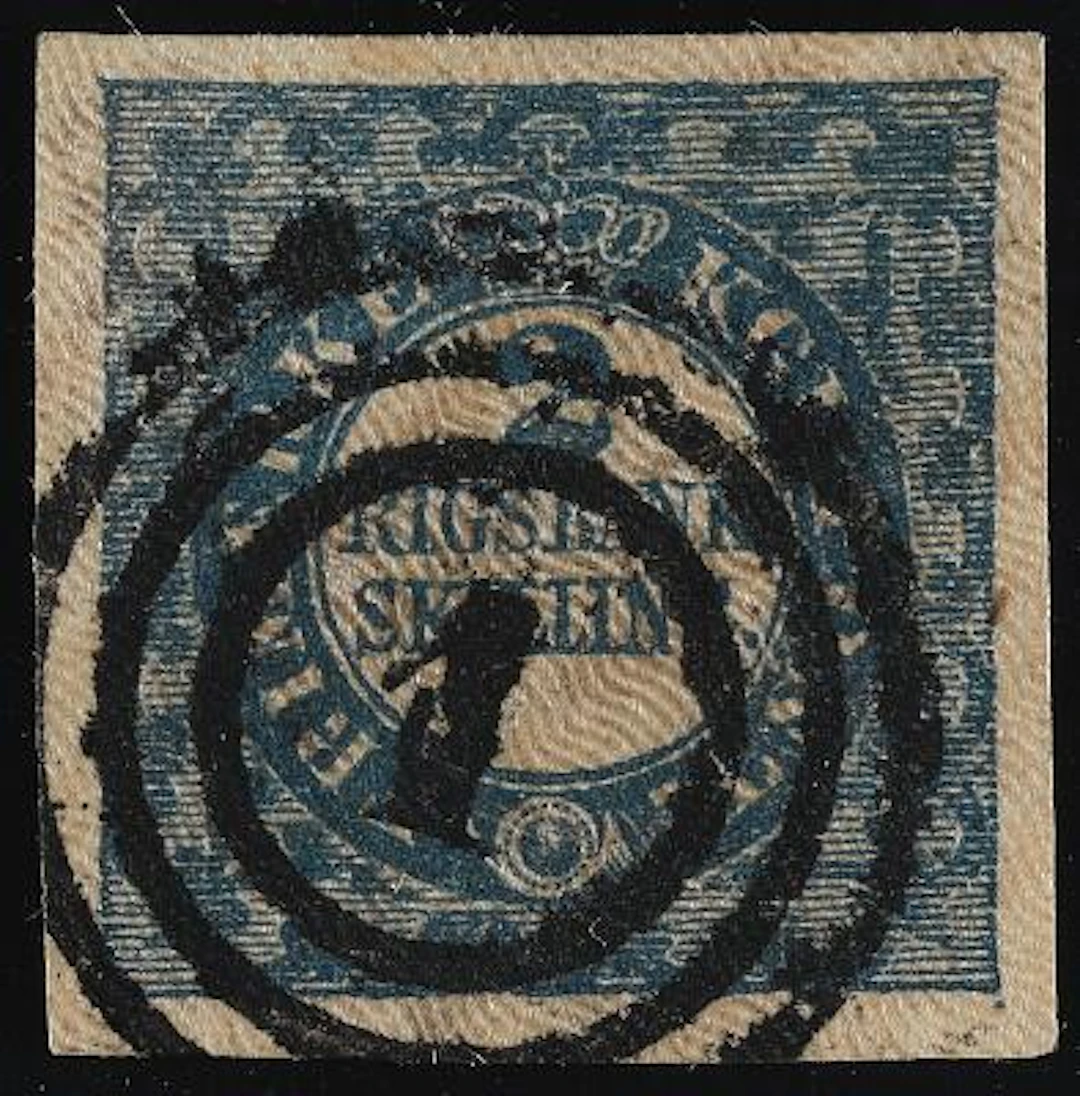 1851. 2 RBS Ferslew. Plate II, no. 89. Type 7. Numeral 1 (scarce on