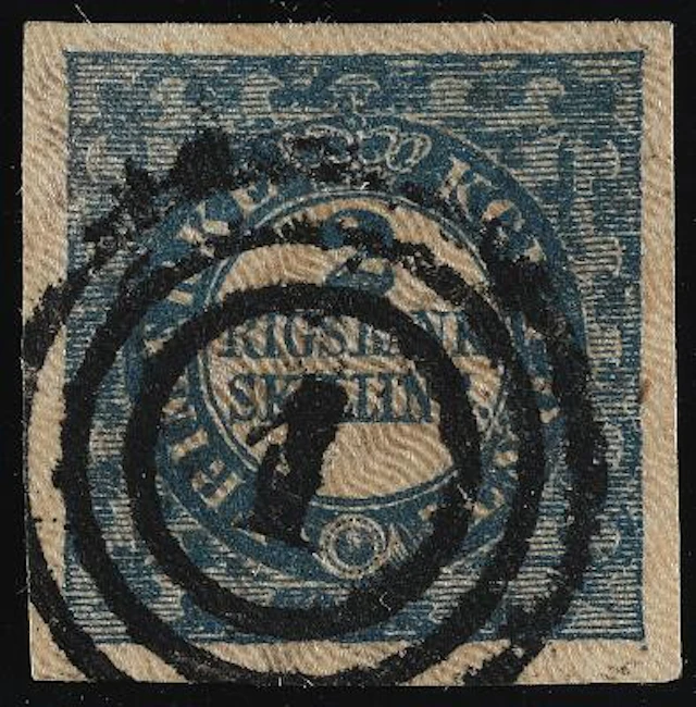 1851. 2 RBS Ferslew. Plate II, no. 89. Type 7. Numeral 1 (scarce on