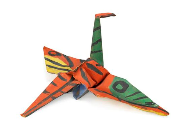 Karel Appel: Bird, c. 1950-51. Unsigned. Polychrome decorated cardboard.
