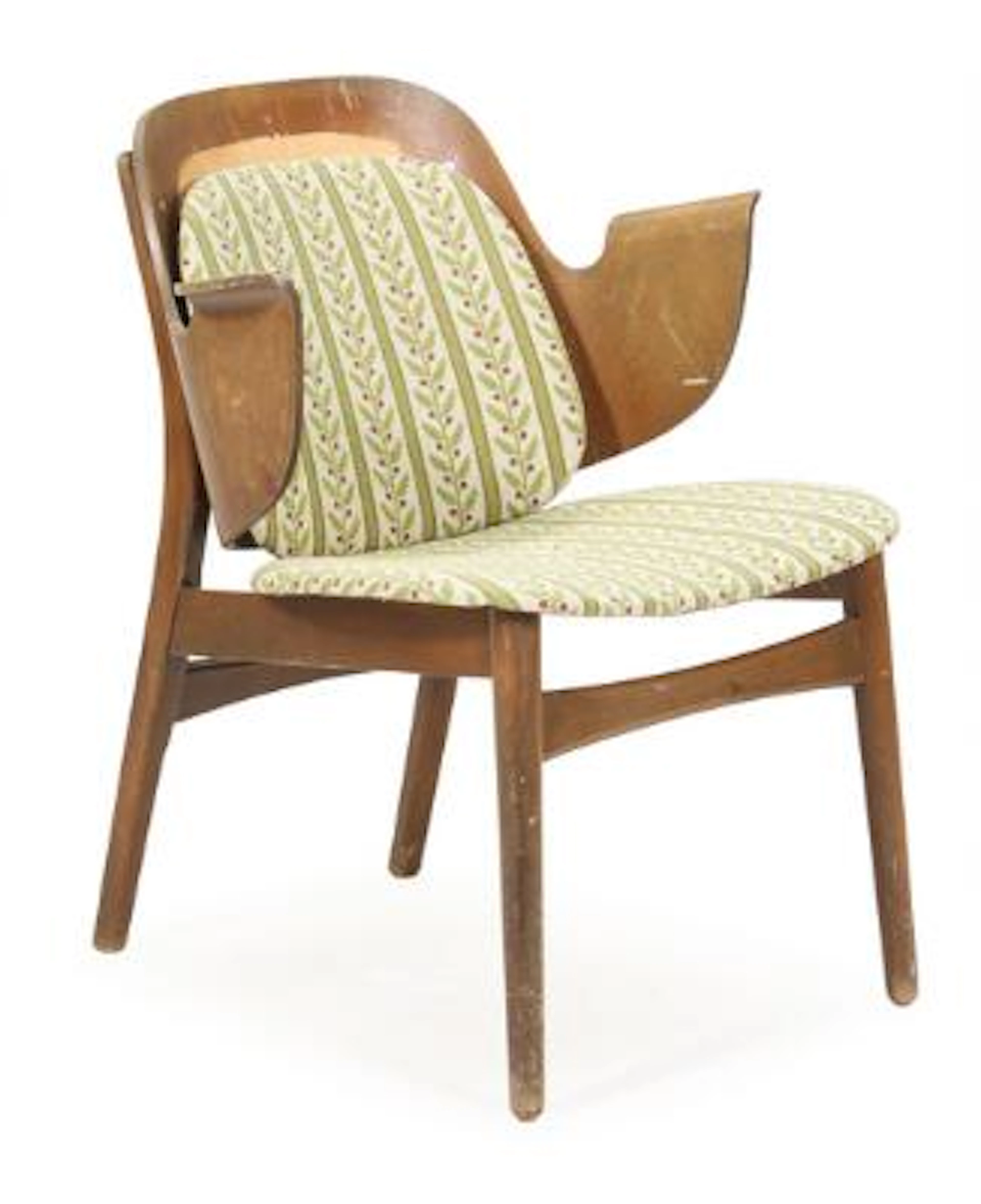 Arne Hovmand-Olsen: Chair with stained beech frame, seat and back