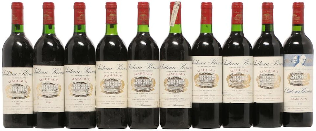 3 bts. Château Kirwan, Margaux. 3. Cru Classé 1990 A-A/B (bn). etc.