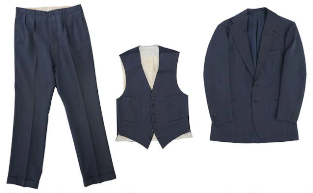 Alfred Alm: A three-piece blue business suit. 1974. (3) – Bruun Rasmussen