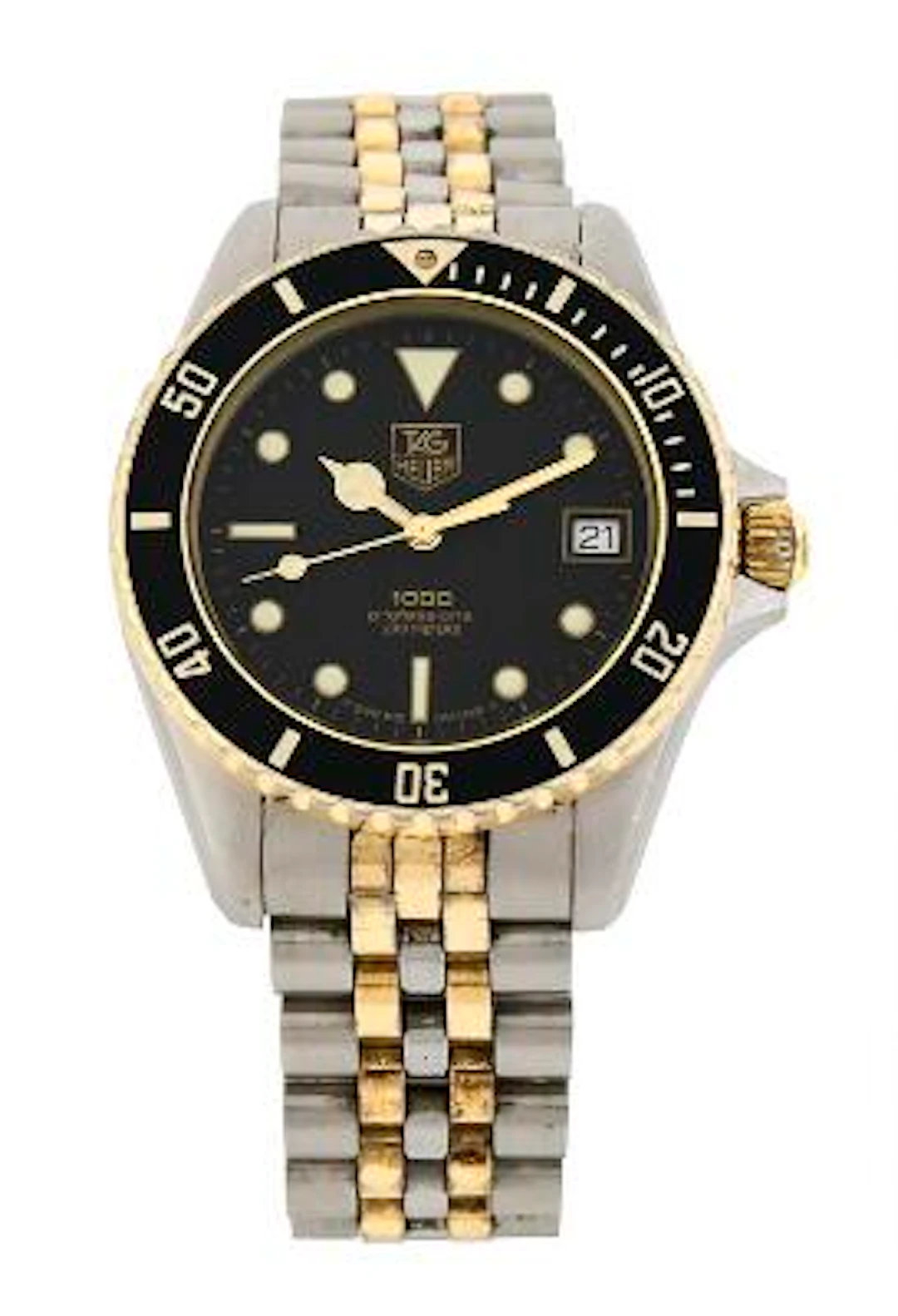 TAG Heuer: 1000 Professional of steel and 18k gold, ref. 980.020N.