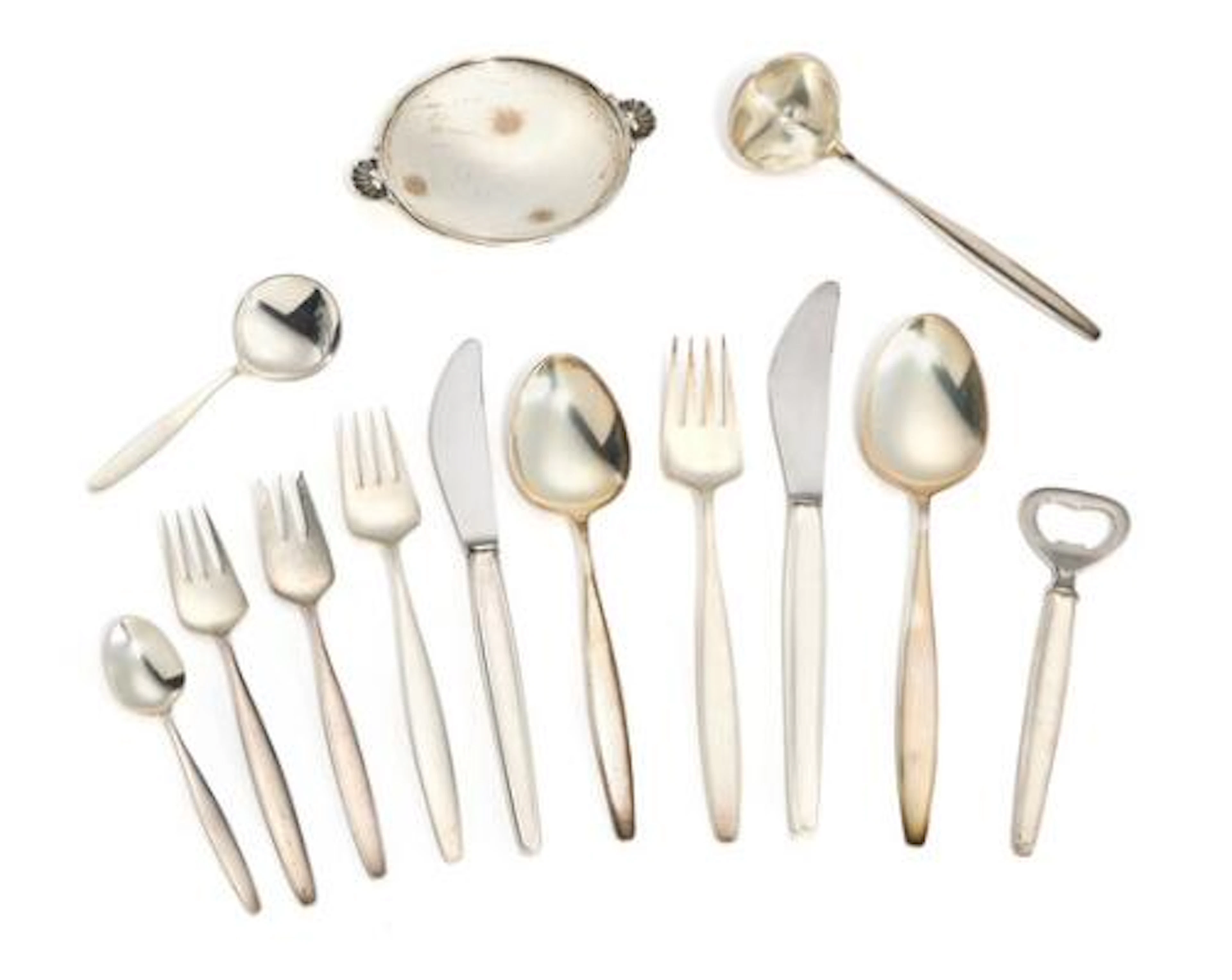 Tias Eckhoff: "Cypress". Sterling silver cutlery. Georg Jensen after