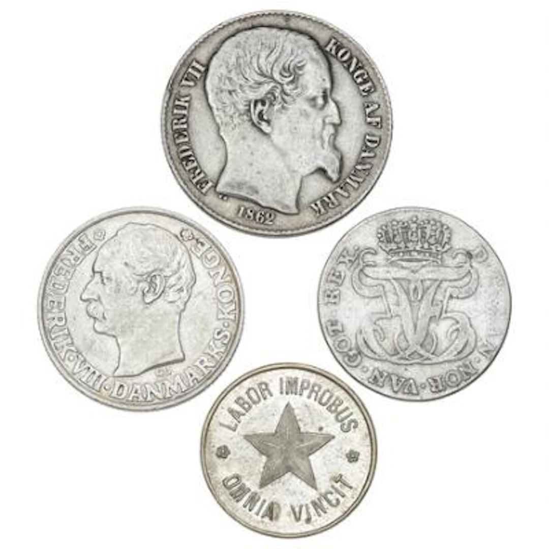 Danish West Indies, collection of coins, in total 12 pcs – Bruun Rasmussen