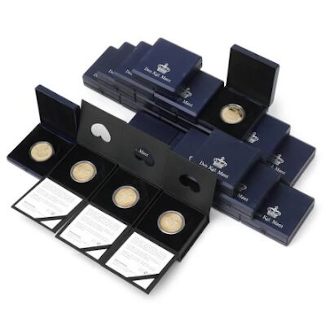 Collection of 20 kr proof coins from various series, in total 24 pcs