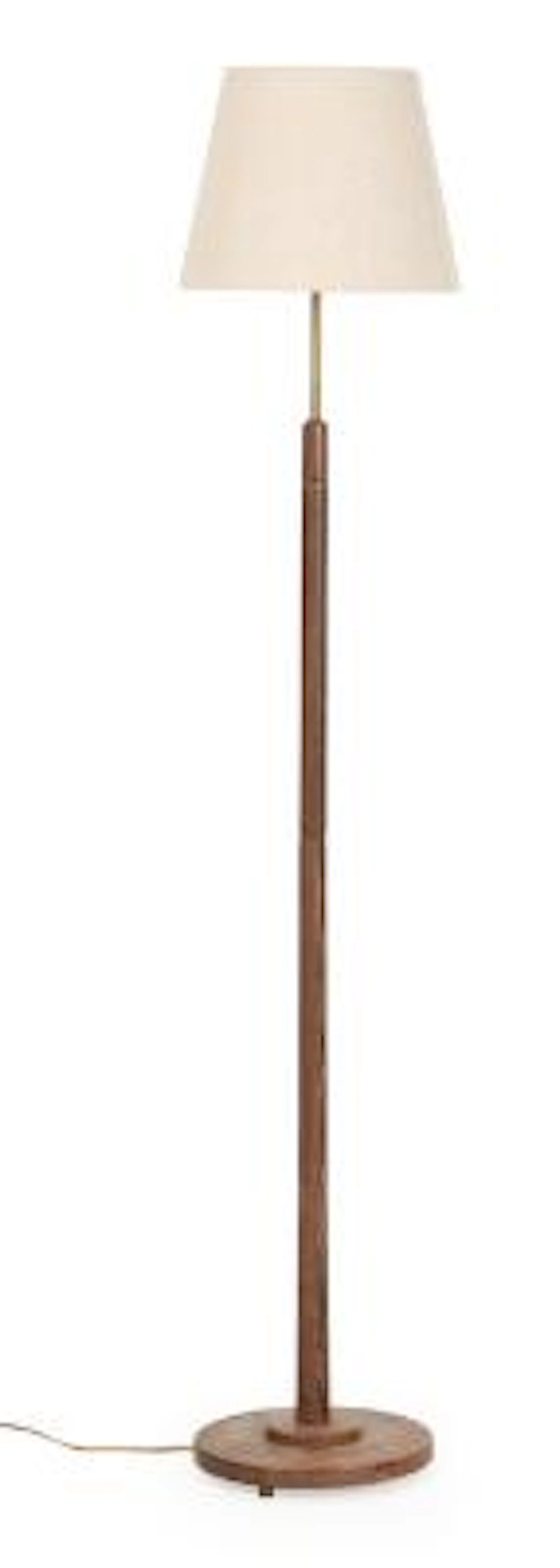 Danish design: Wenge and brass floor lamp. 1960s. H. incl. shade holder