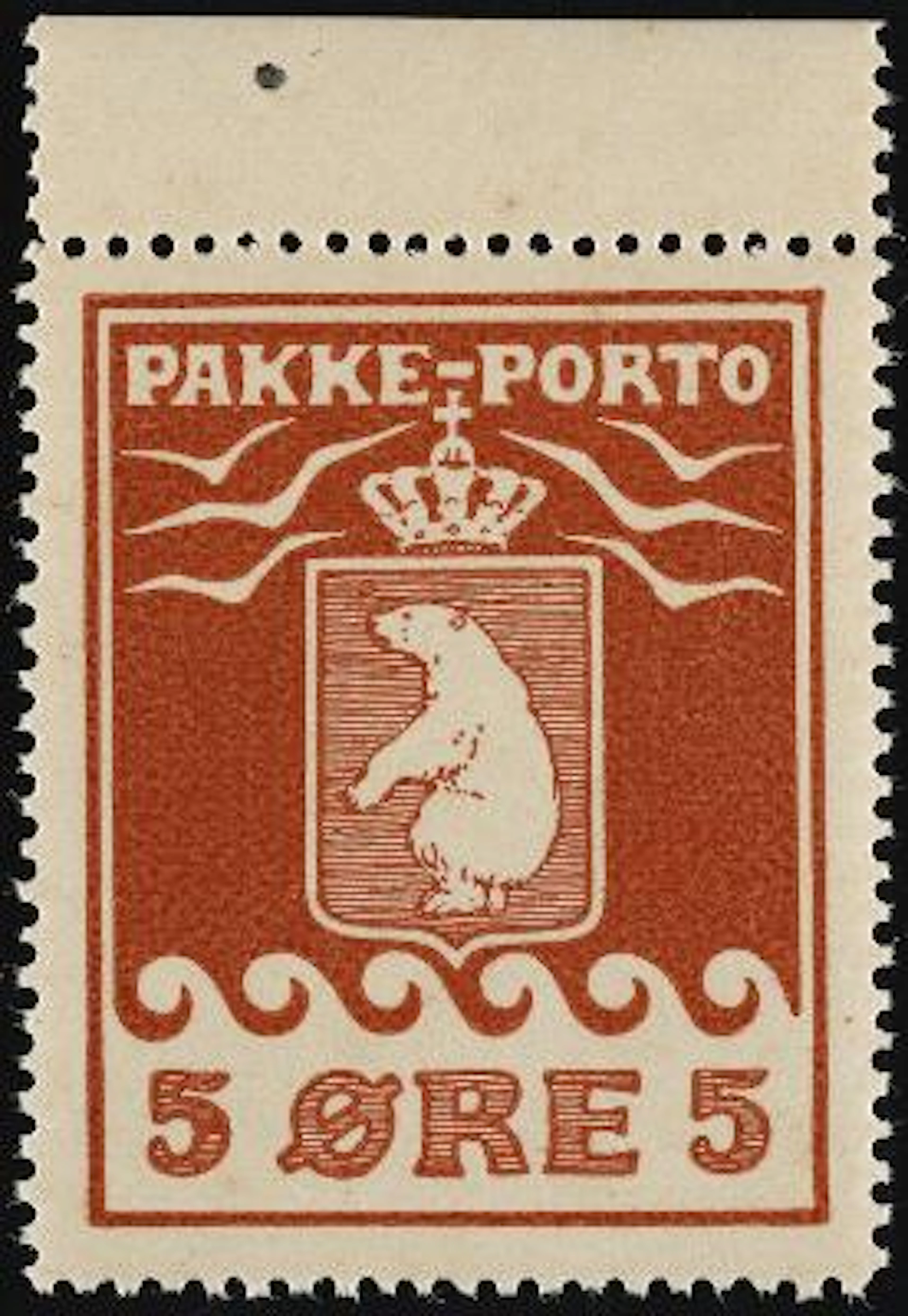 Greenland. 1905. 5 Øre, light brown. Very beautiful and well centered