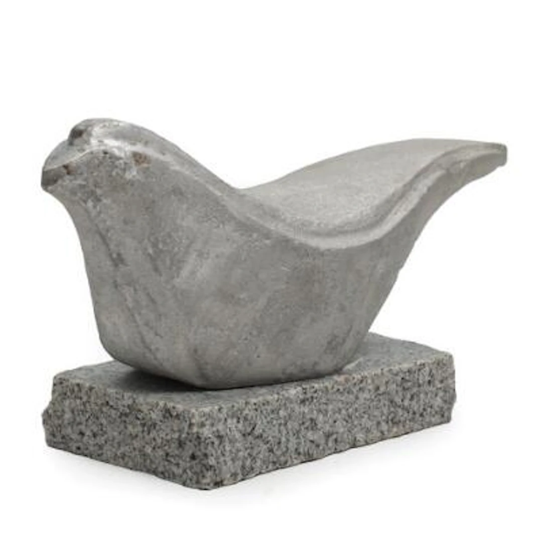 Erik Heide: Bird. Signed underneath base Erik Heide. Aluminum mounted