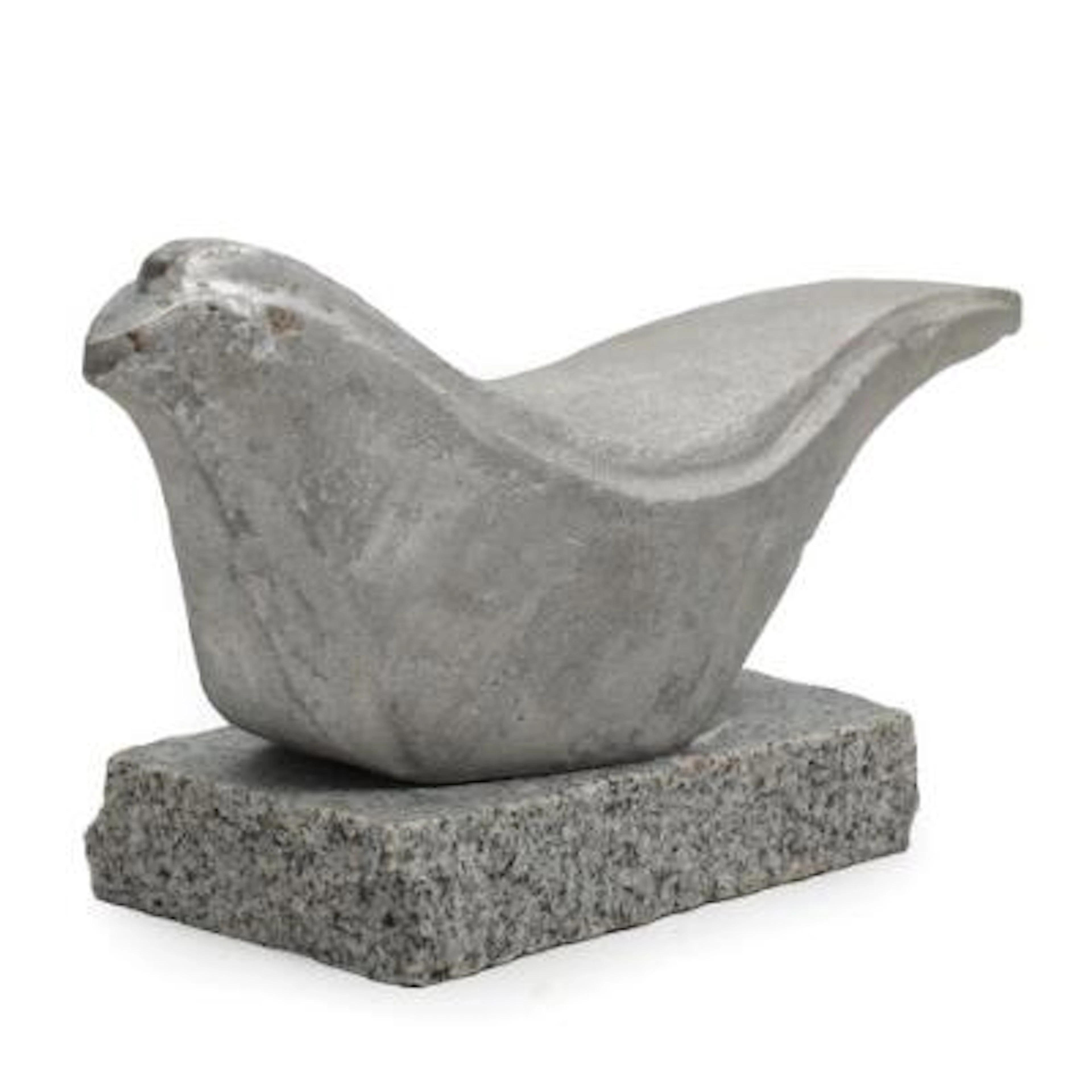 Erik Heide: Bird. Signed underneath base Erik Heide. Aluminum mounted