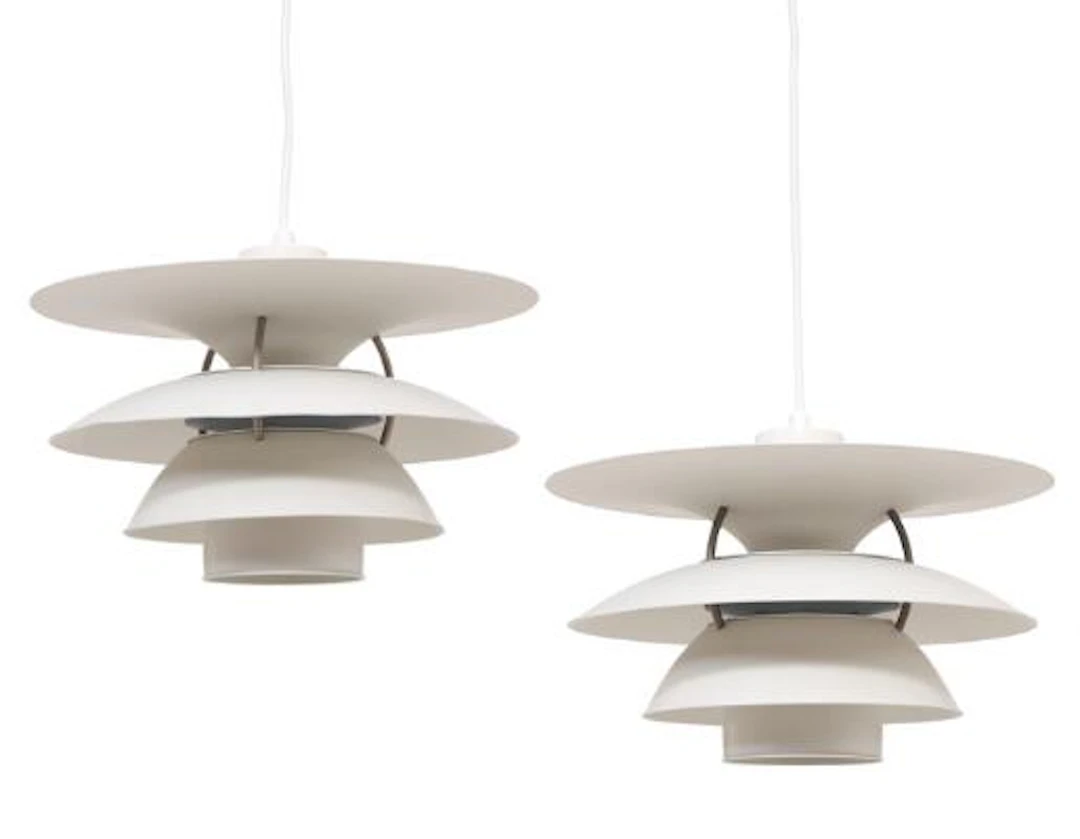 Poul Henningsen: "Charlottenborg". "5/4,5". A pair of pendants with