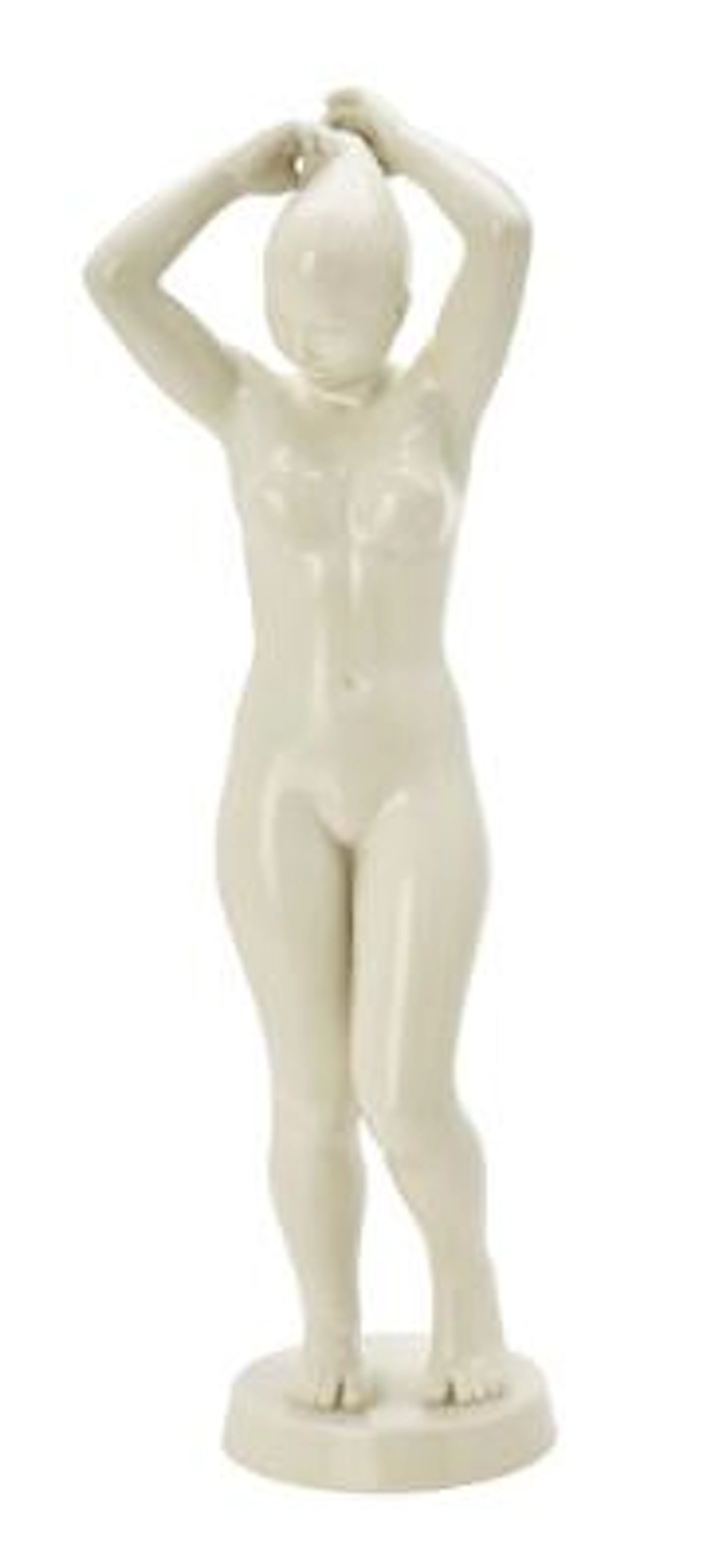 Svend Jespersen: Bing & Grøndahl. Figure in blanc de chine of a posing