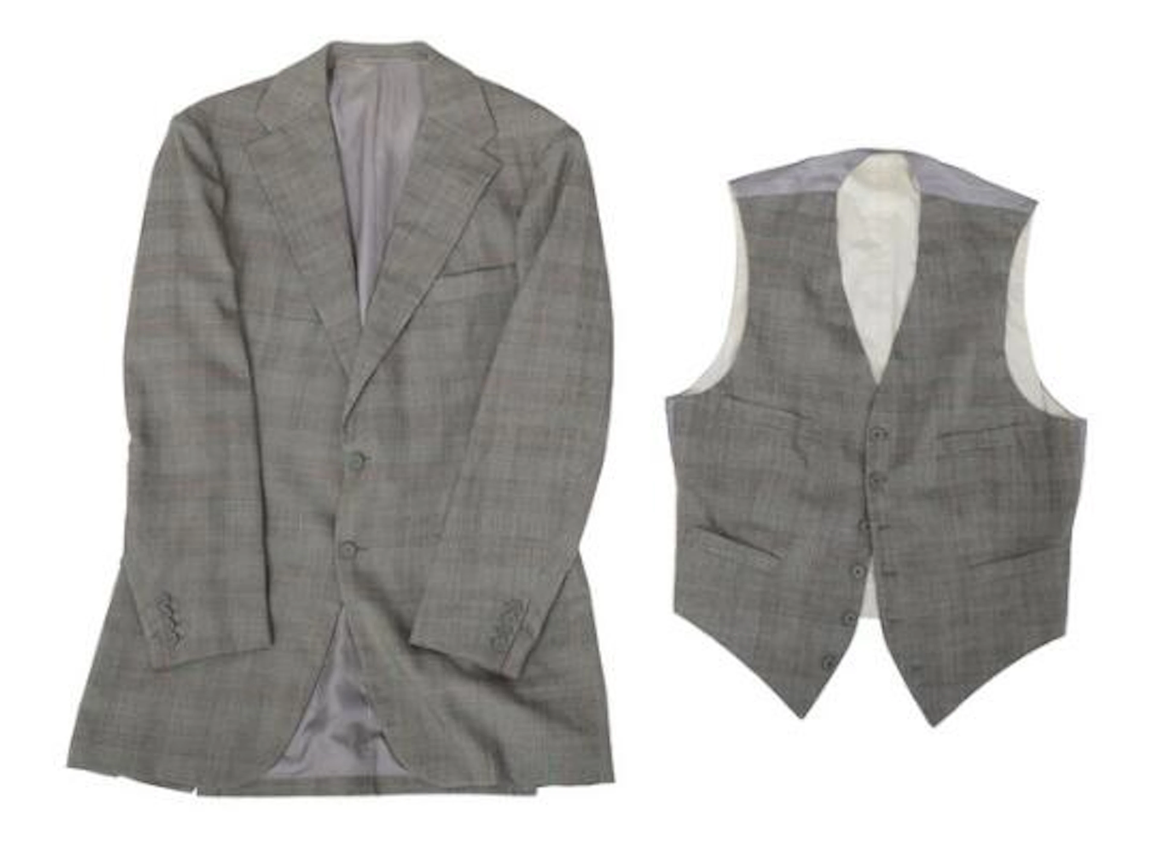 Alfred Alm: A light grey Prince of Wales check jacket with matching