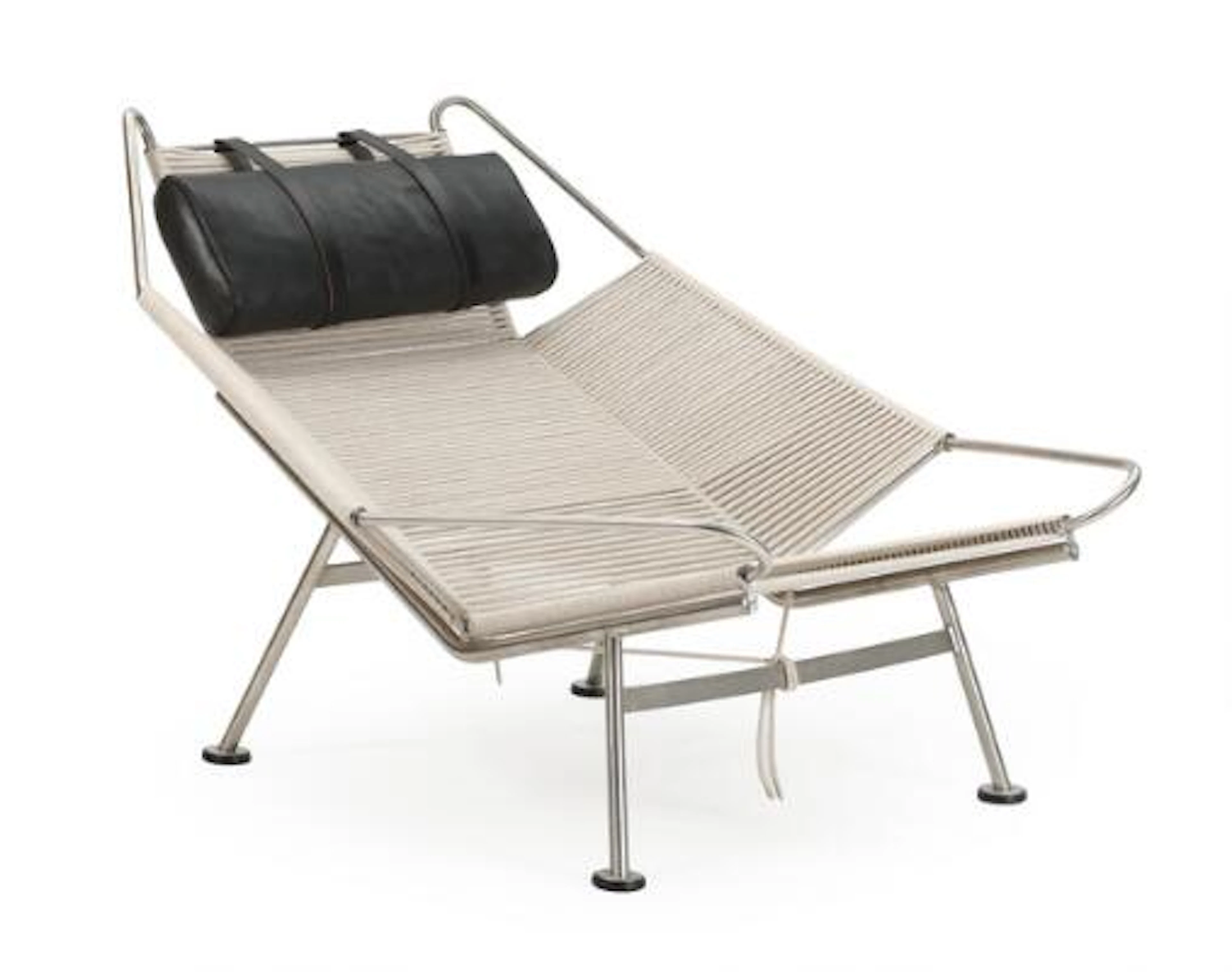 Hans J. Wegner: “The Flag Halyard Chair”. Easy chair of steel. Seat
