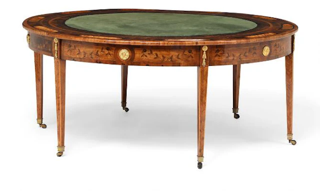 A Russian gilt bronze mounted rosewood, fruitwood and marquetry games
