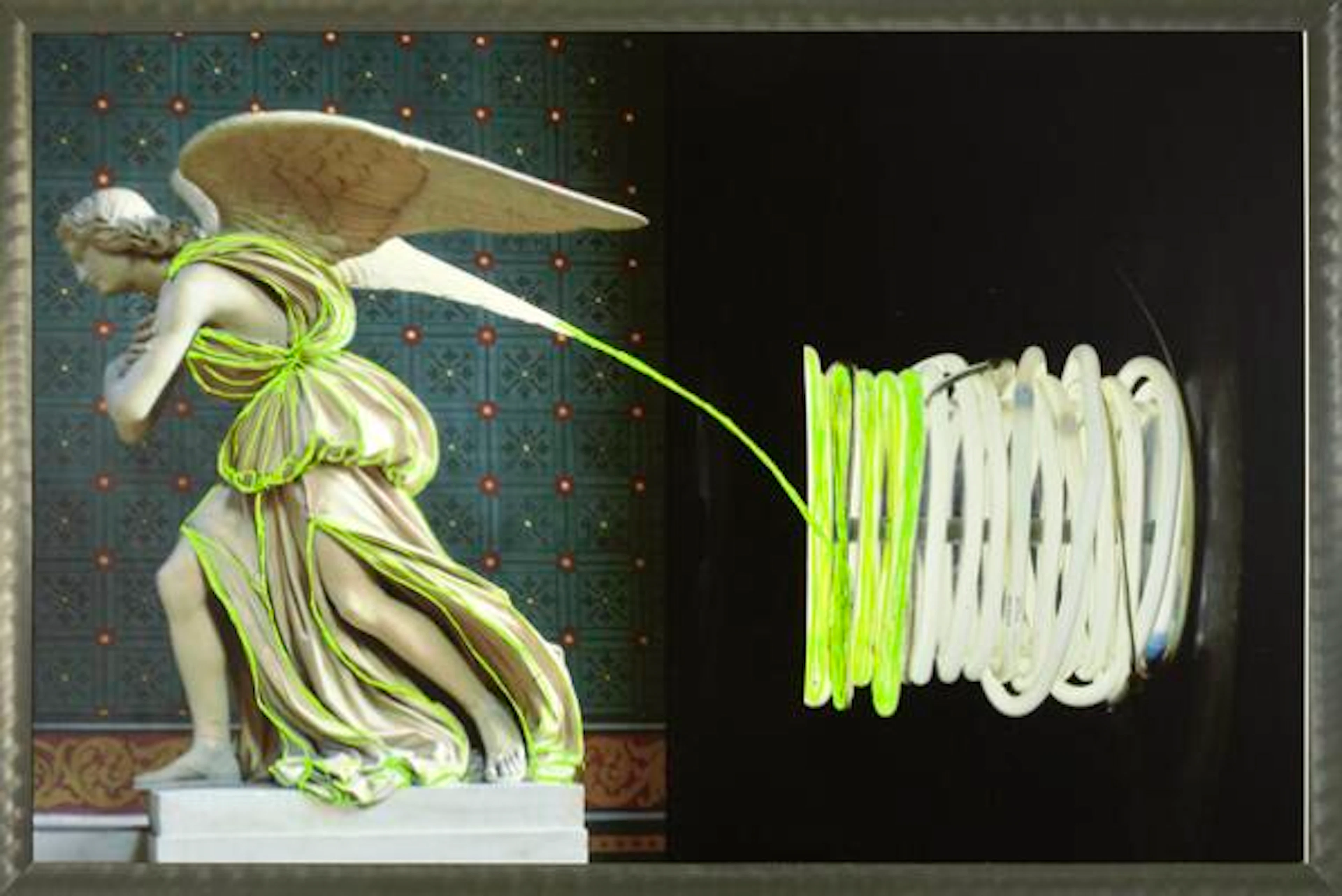 Anita Jørgensen: "Angel with luggage No. 1", 2012. Signed, titled