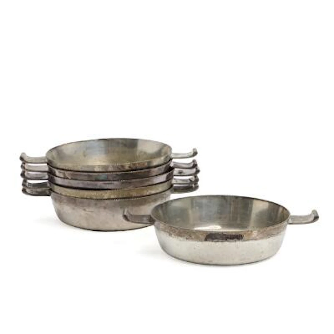 Art Déco silver plate serving bowls. Dansk Forsølvnings Anstalt. Early