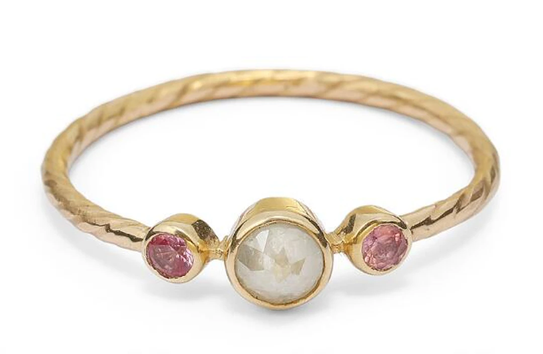 Natascha Trolle: A spinel and diamond ring set with two spinels and