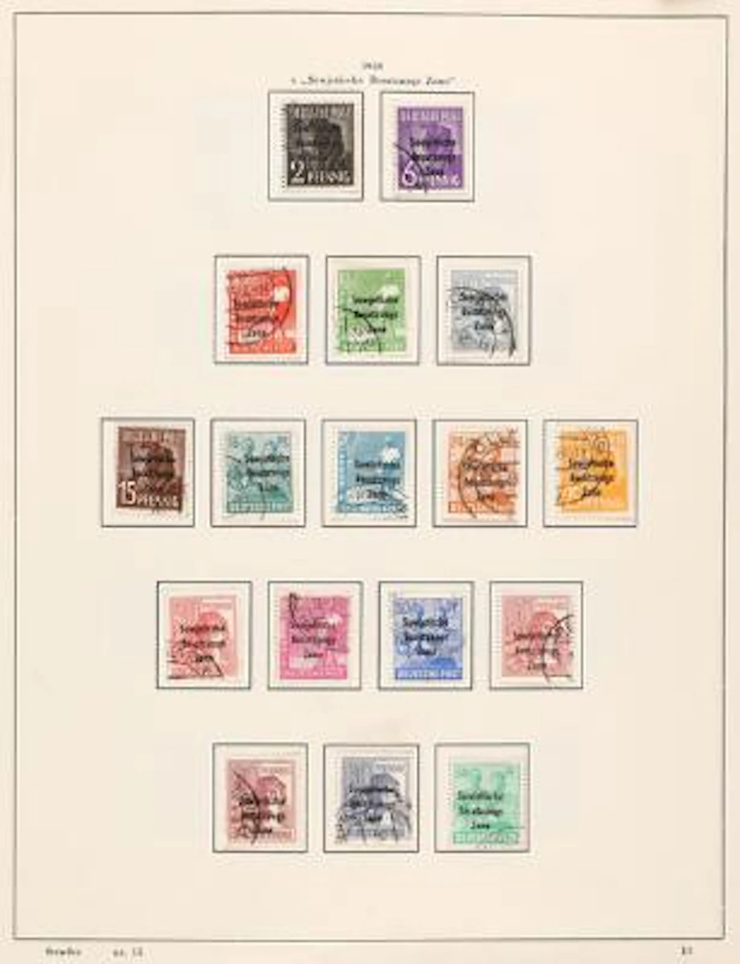 Germany. DDR. 1948-1962. Complete used collection on albumpages with