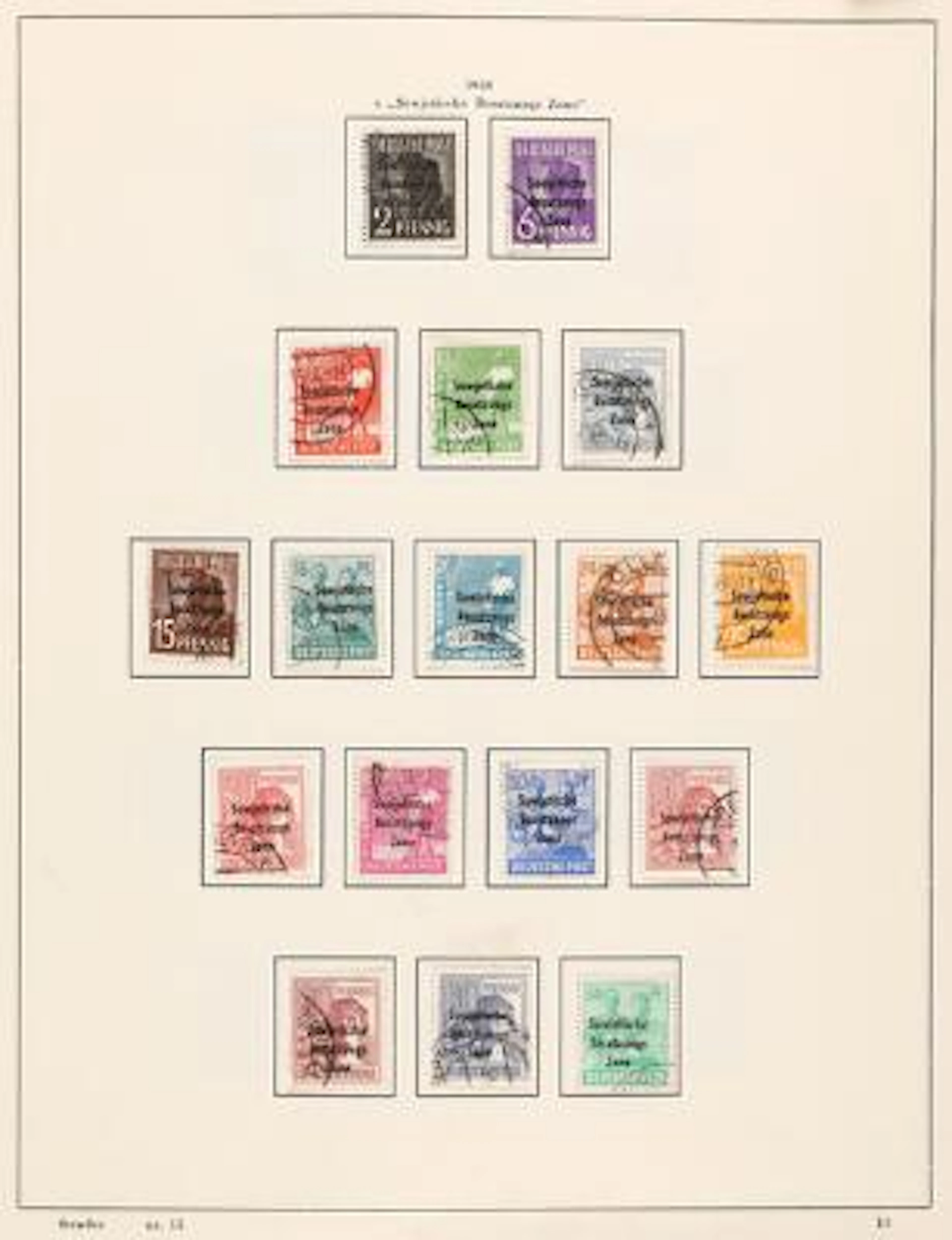 Germany. DDR. 1948-1962. Complete used collection on albumpages with