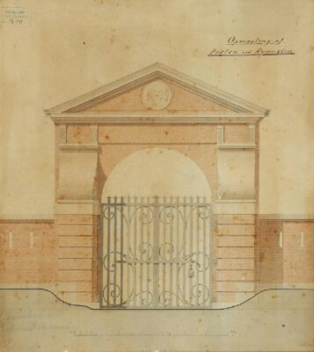 Danish painter, 19th century: Measuring of the Gate at Rysensten.