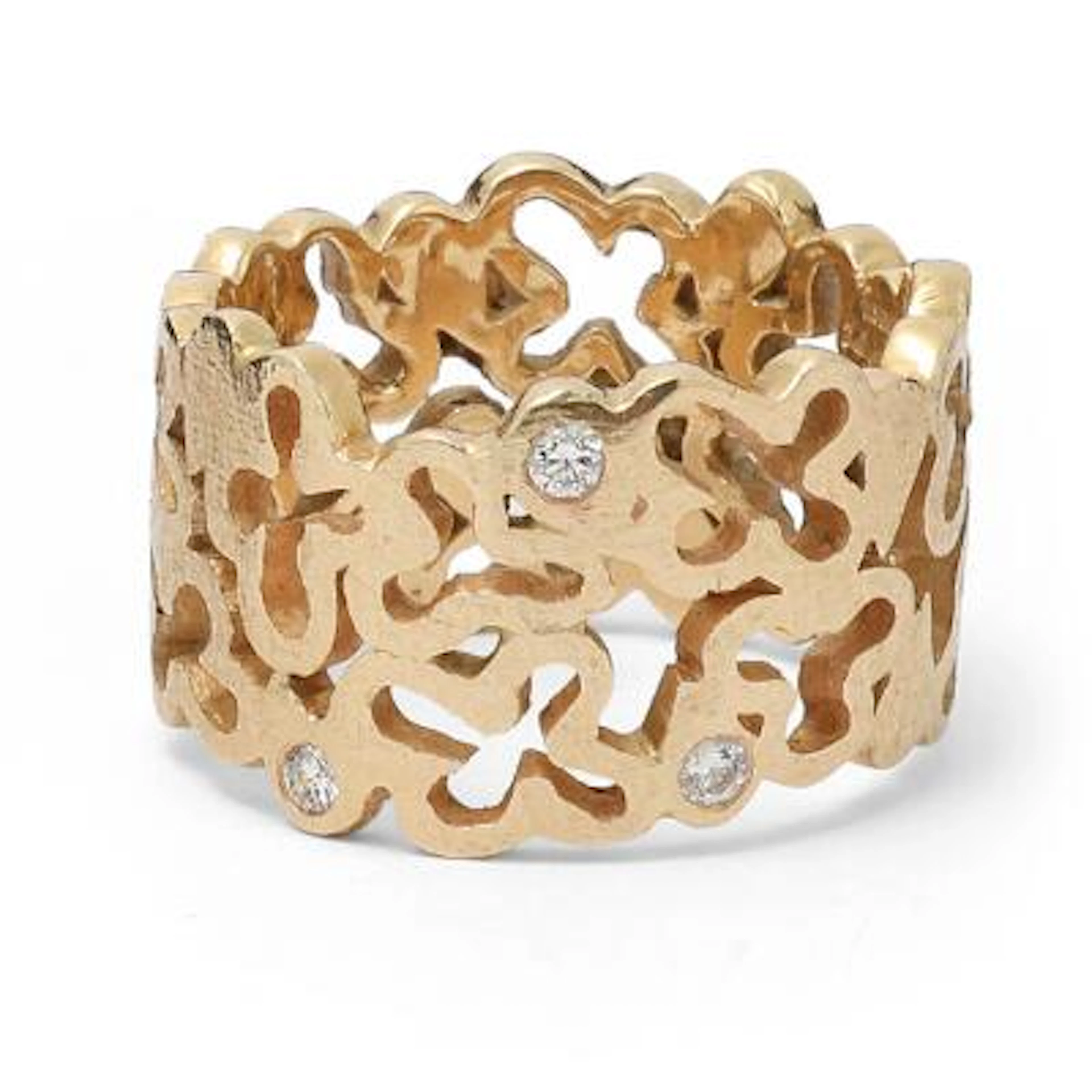 Ruben Svart: A diamond ring set with three diamonds, mounted in 14k