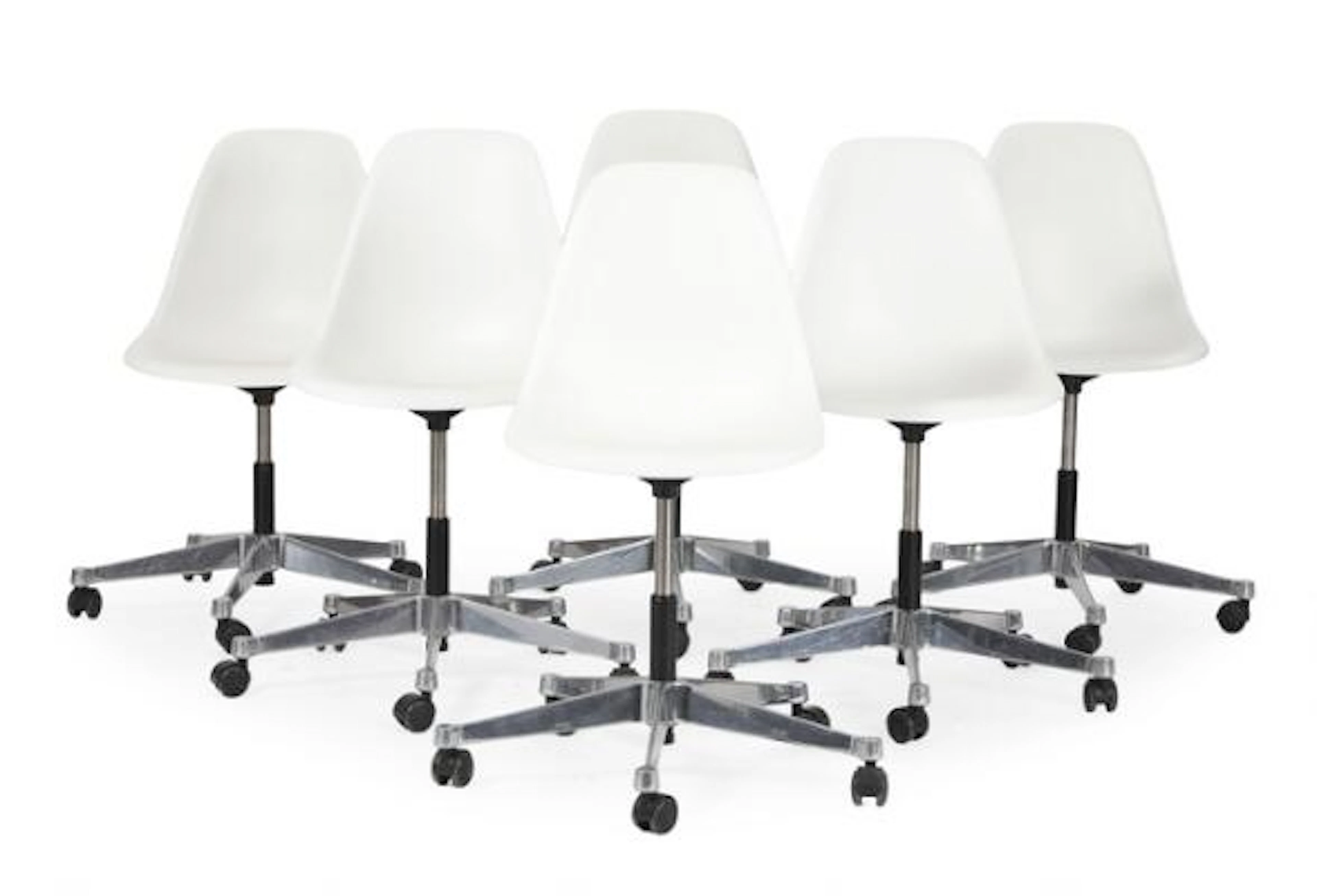 Charles Eames, Ray Eames: “Eames plastic chair”. Six chairs chair