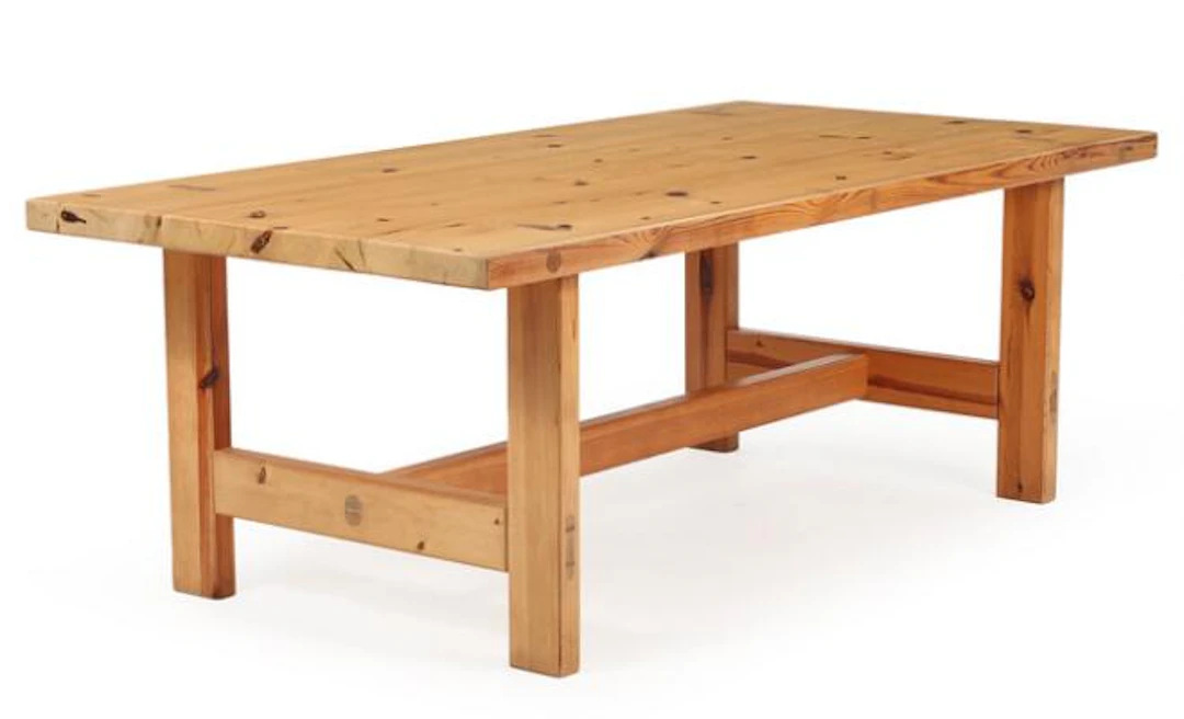 Roland Wilhelmsson: A solid pine dining table. Manufactured by Karl