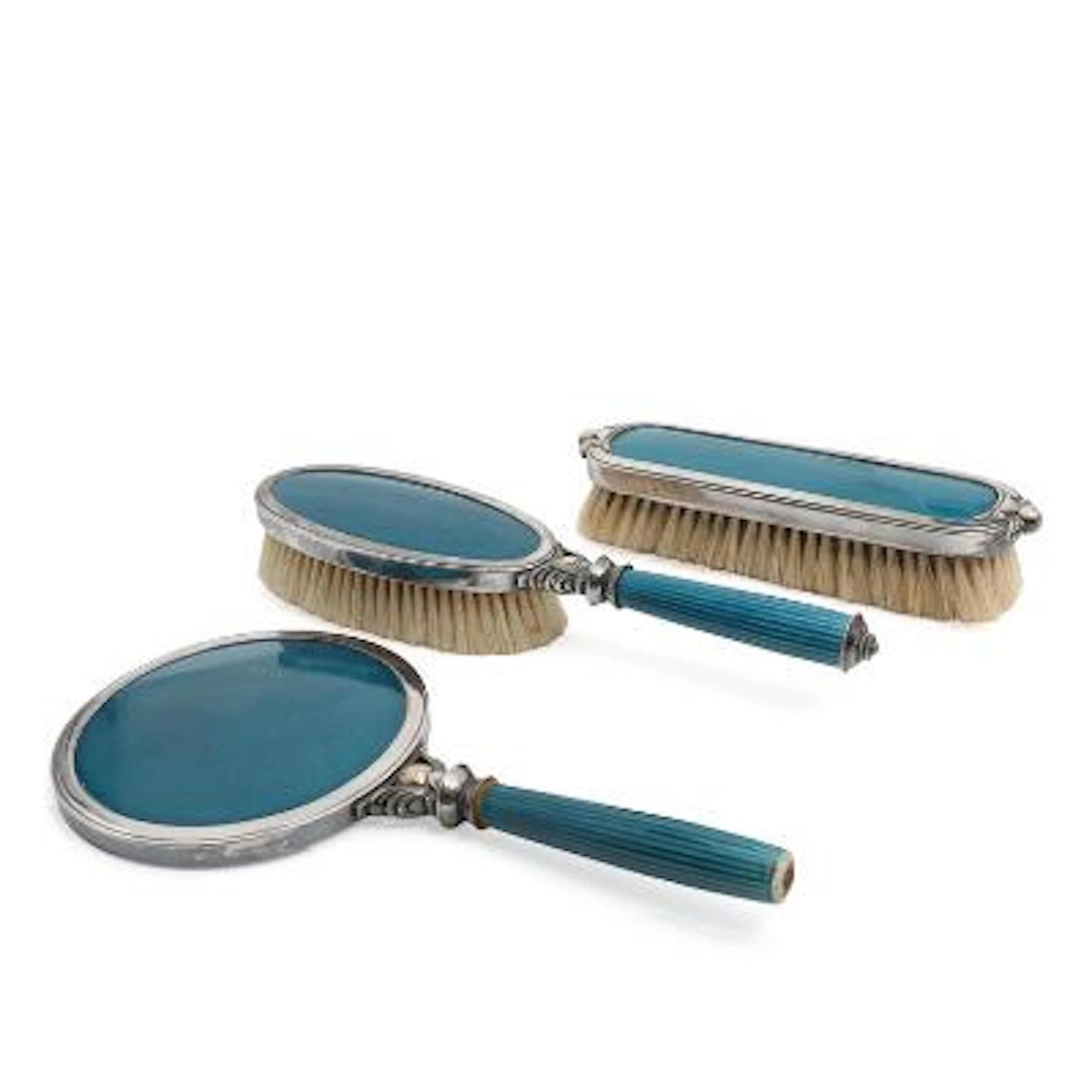 Harald Nielsen: A sterling silver and blue-glazed porcelain dresser