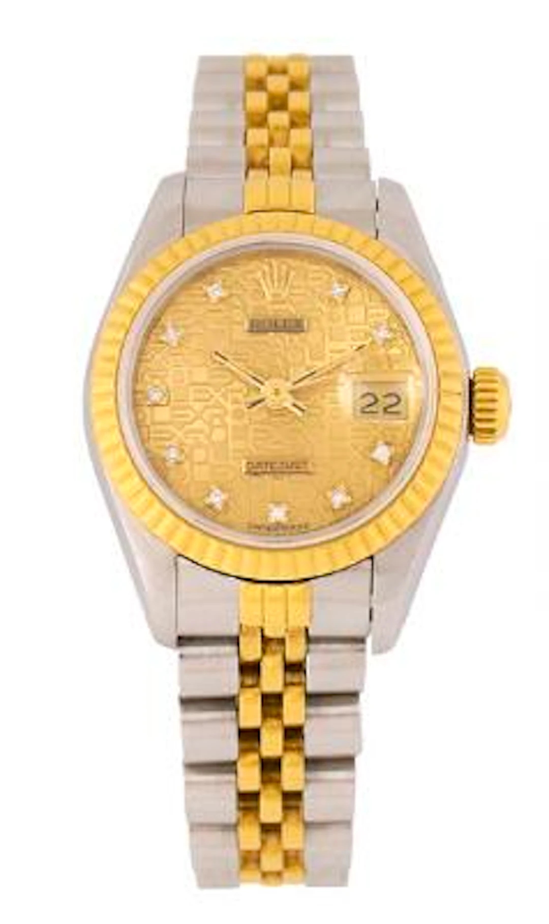 Rolex: Datejust of 18k gold and steel, ref. 69173. Mechanical movement