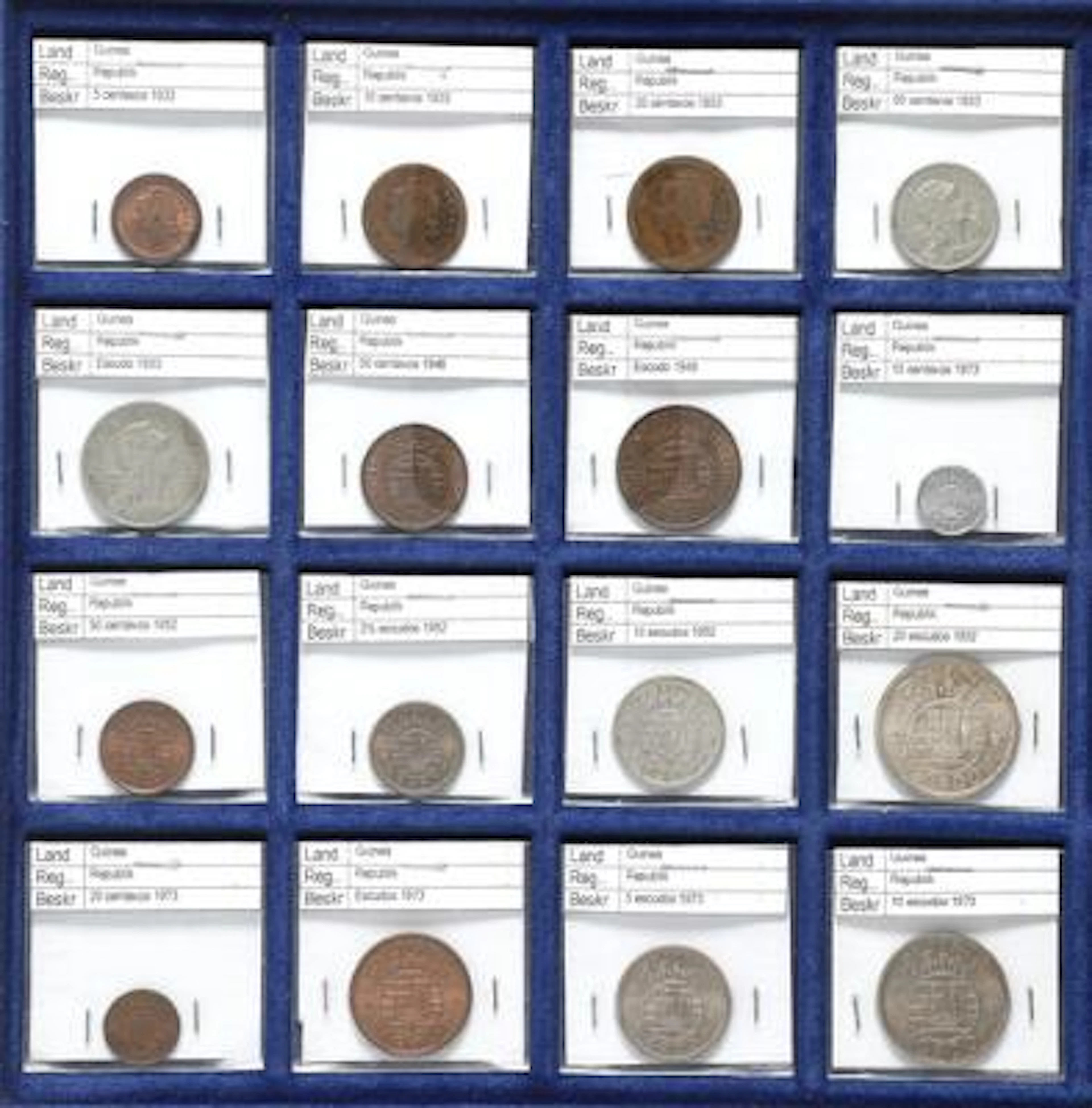 Portuguese Guinea, collection of coins, in total 16 pcs – Bruun Rasmussen