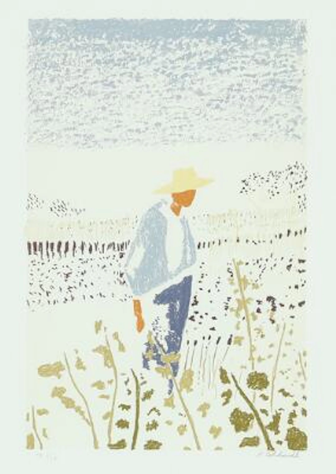 Rasmus Eckhardt: "Fortabt". Signed R. Eckhardt, AP 9/12. Lithograph