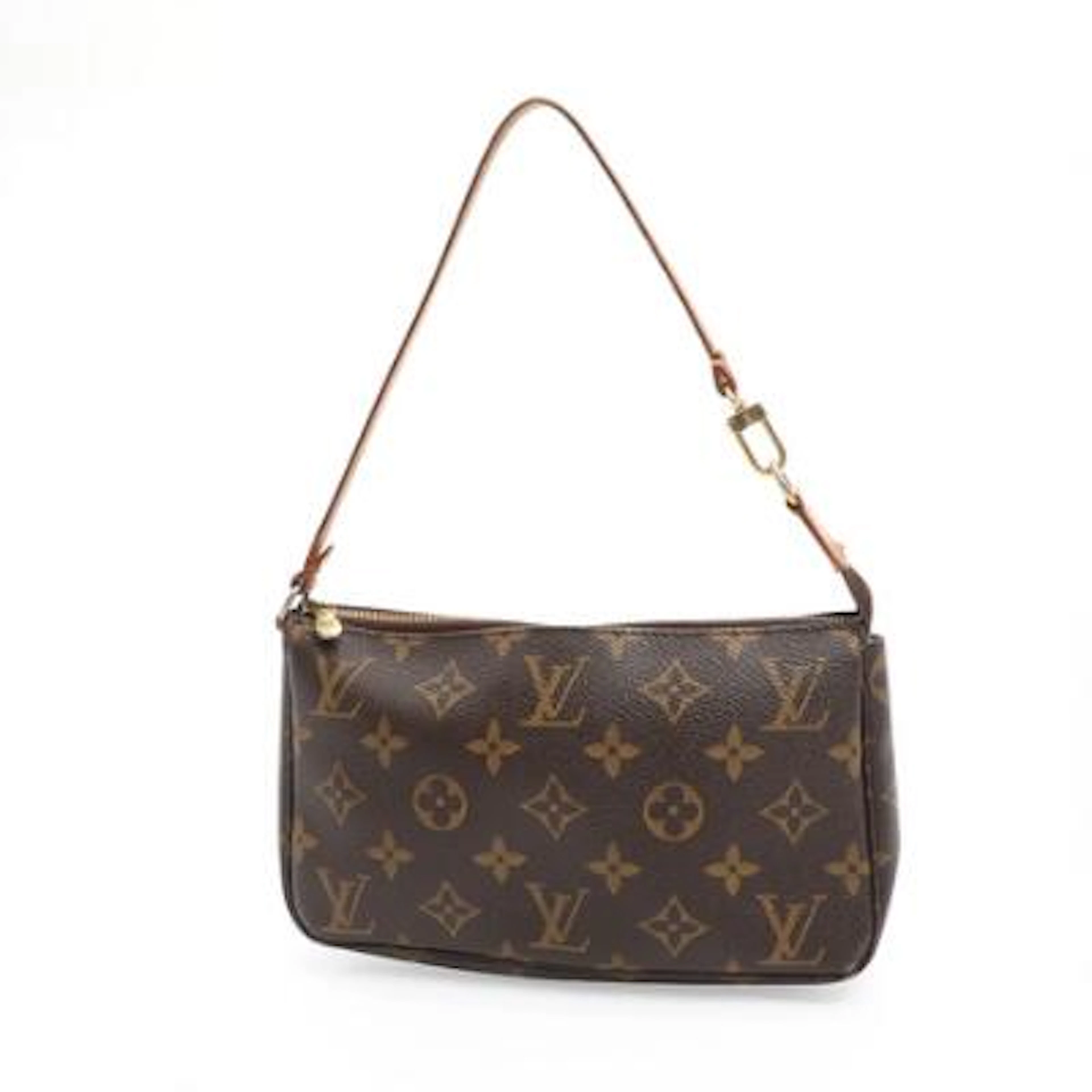 Louis Vuitton: A "Pochette Accessories" of brown monogram canvas with