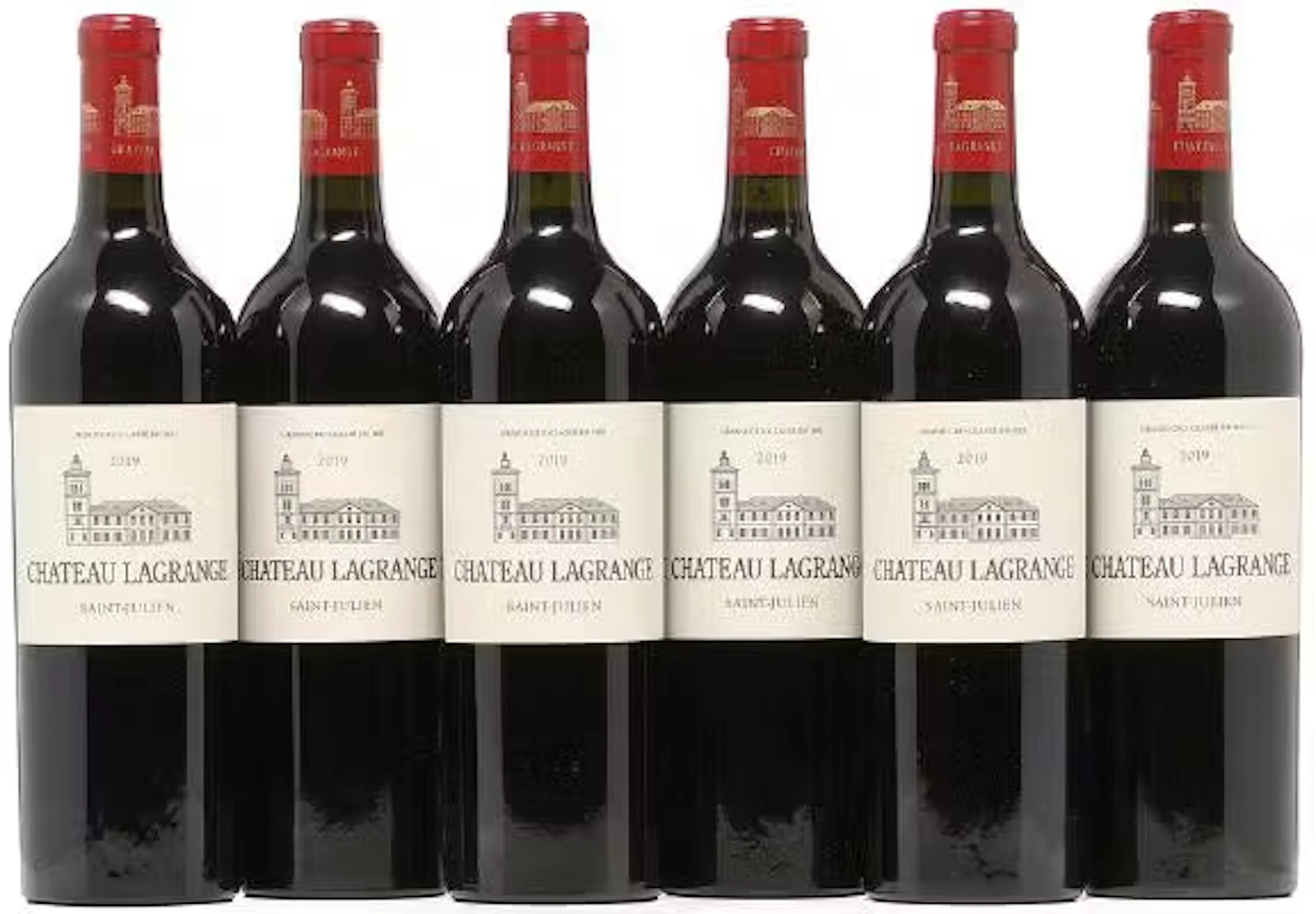 6 bts. Château Lagrange, Saint - Julien. 3. Cru Classé 2019 A (hf/in).