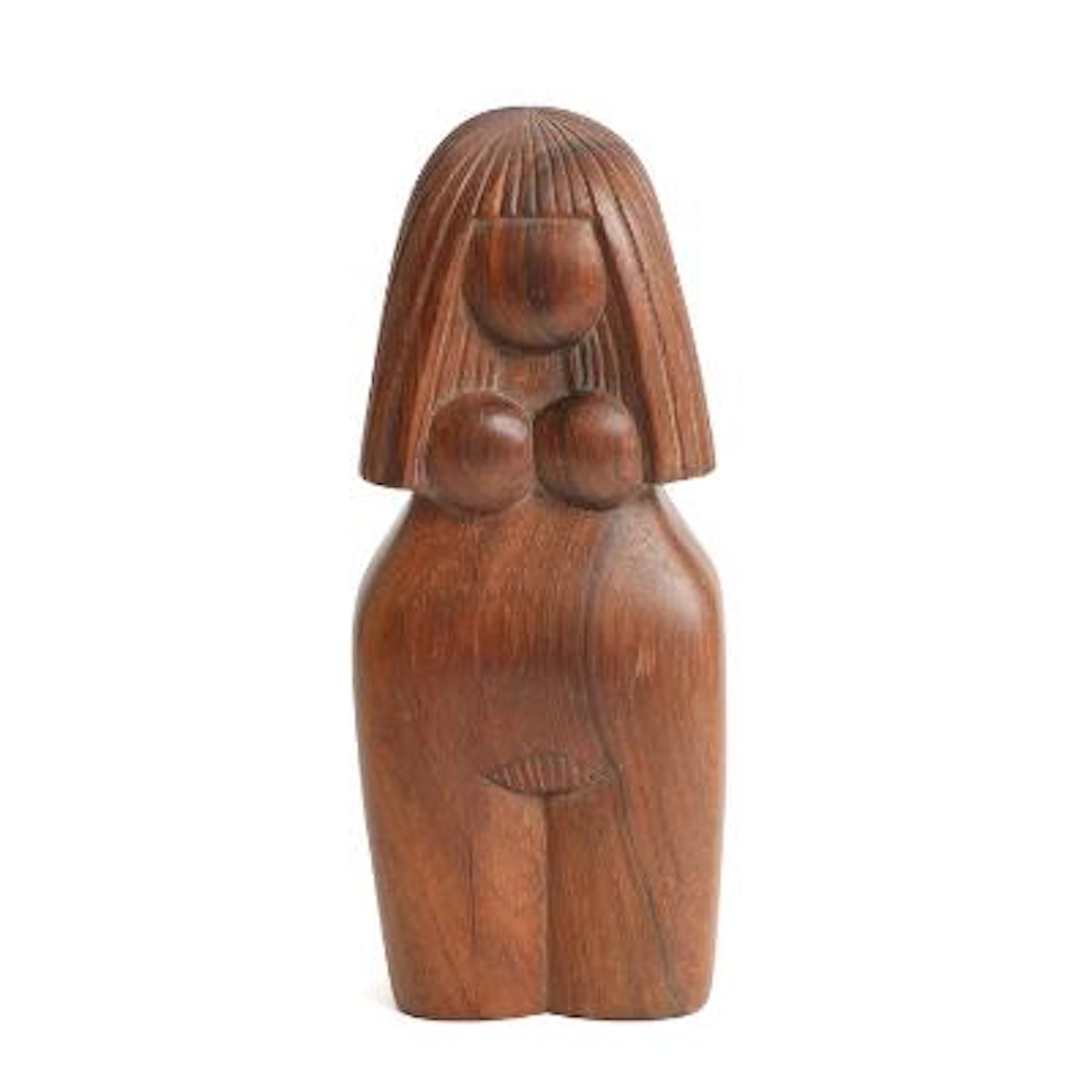 Jacob Hermann: Woman. Signed monogram. A carved Brazilian rosewood