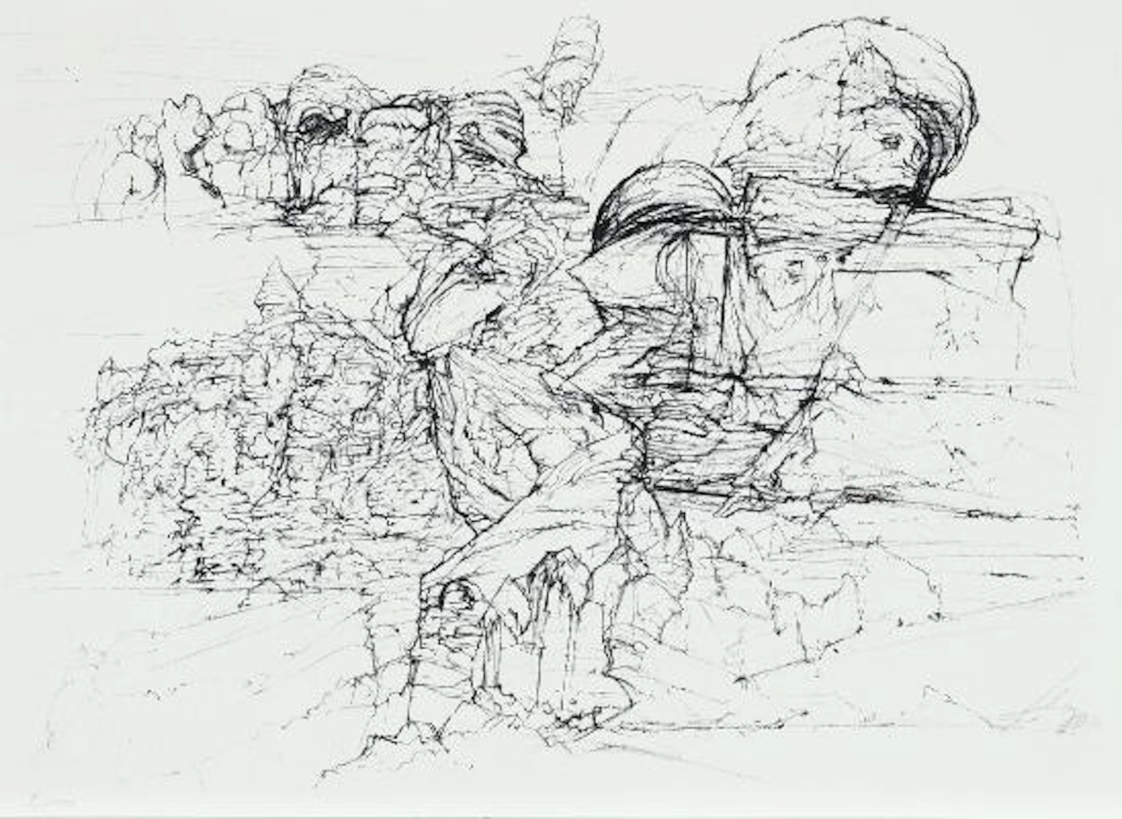 John Olsen: Untitled. Motif from the Faroe Islands. Signed JO 70