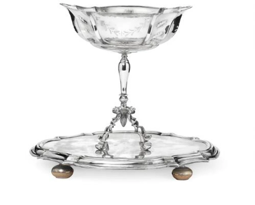 Thyge Madsen Werum: Danish Baroque silver centerpiece. Cph. 1747