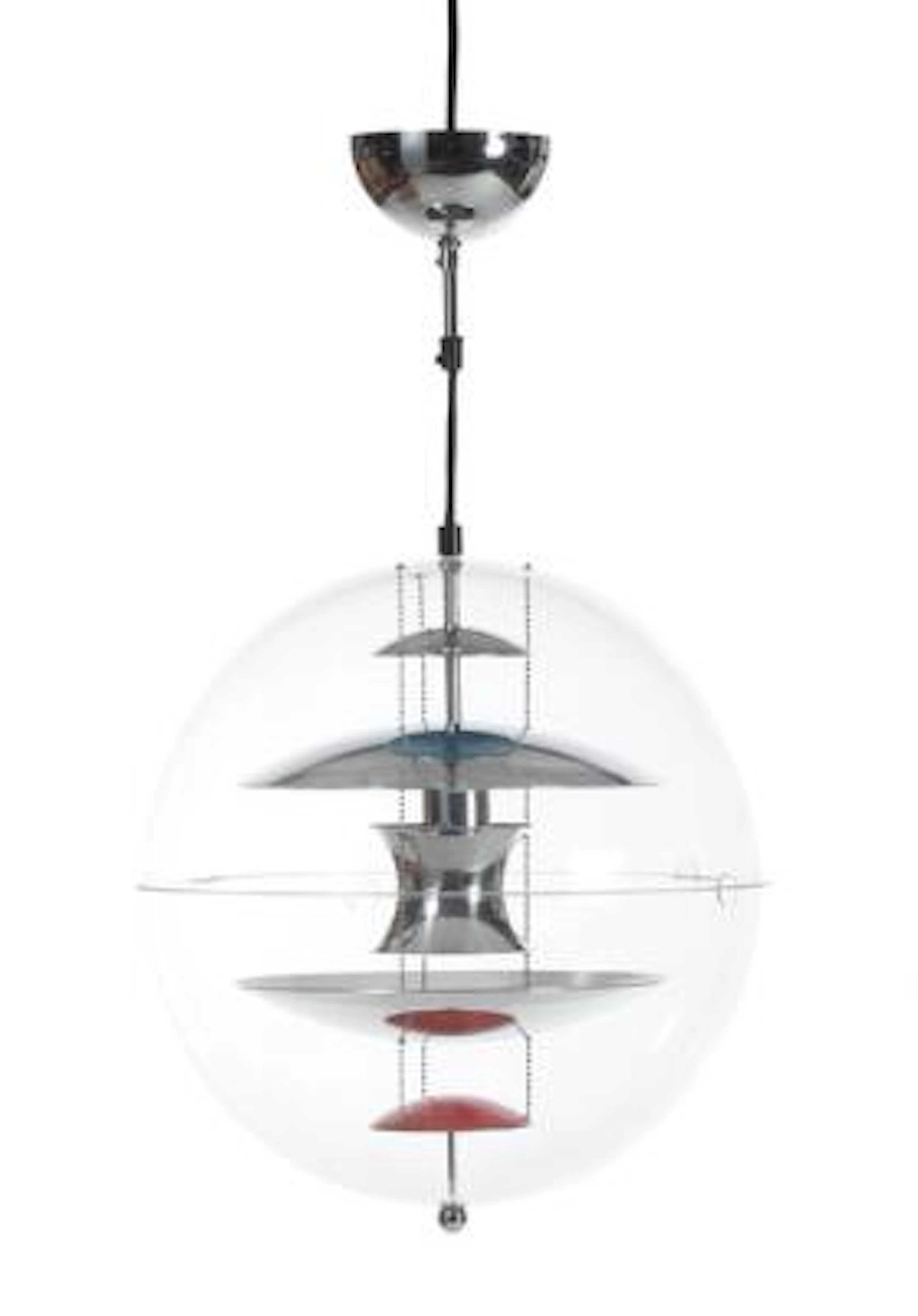 Verner Panton: "VP-Globe 40". Pendant with acrylic shades. Manufactured