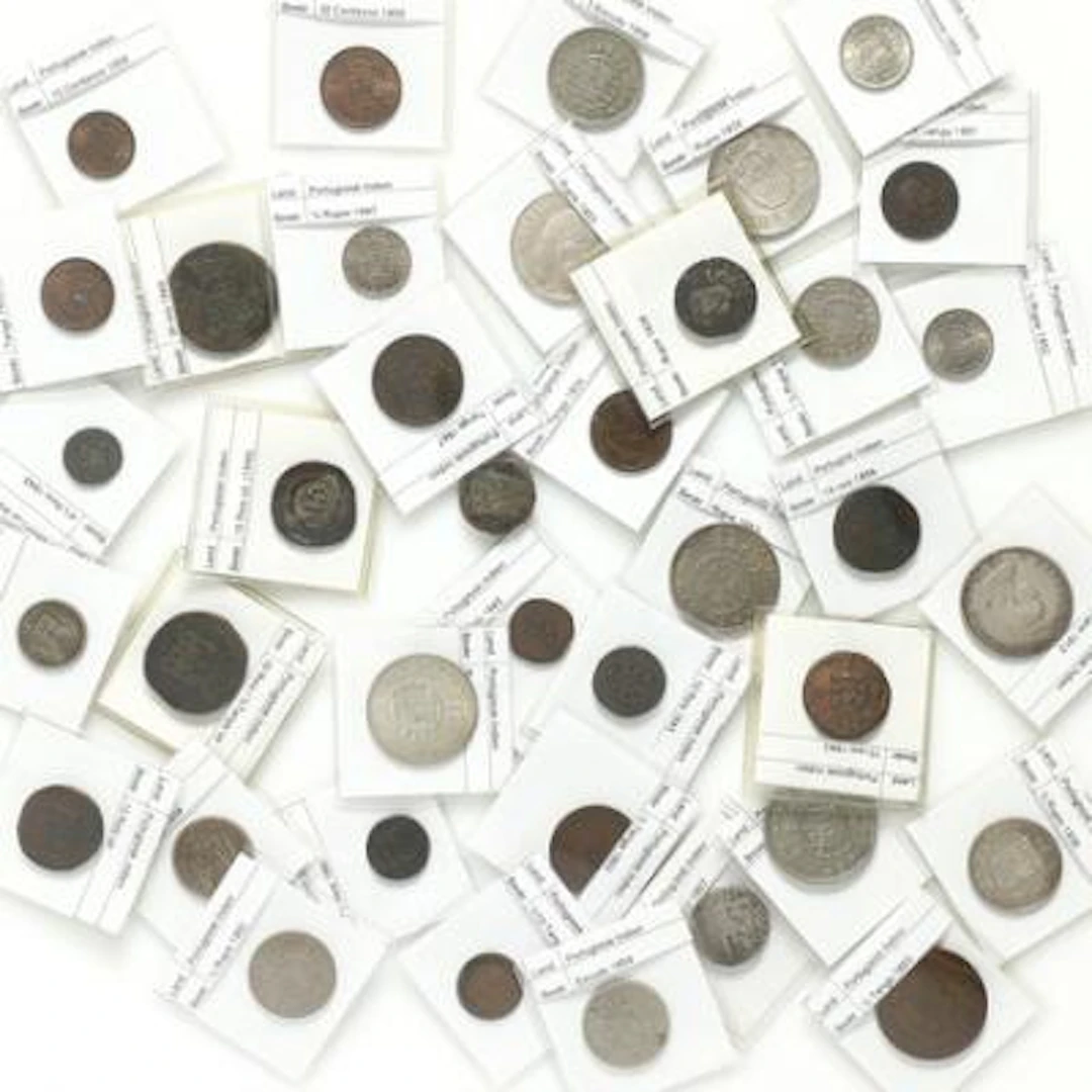 Portuguese India, collection of decimal coins from various rulers
