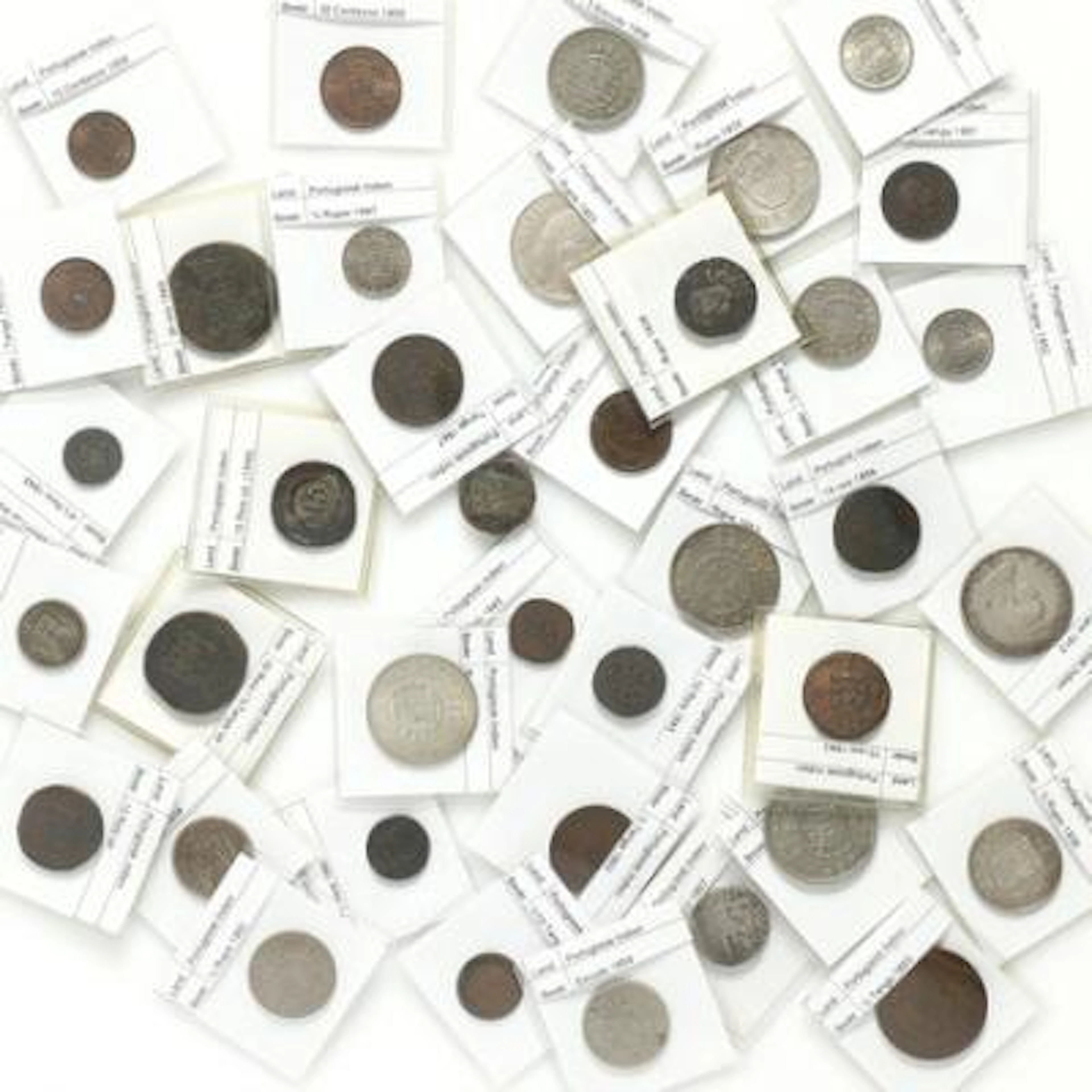 Portuguese India, collection of decimal coins from various rulers