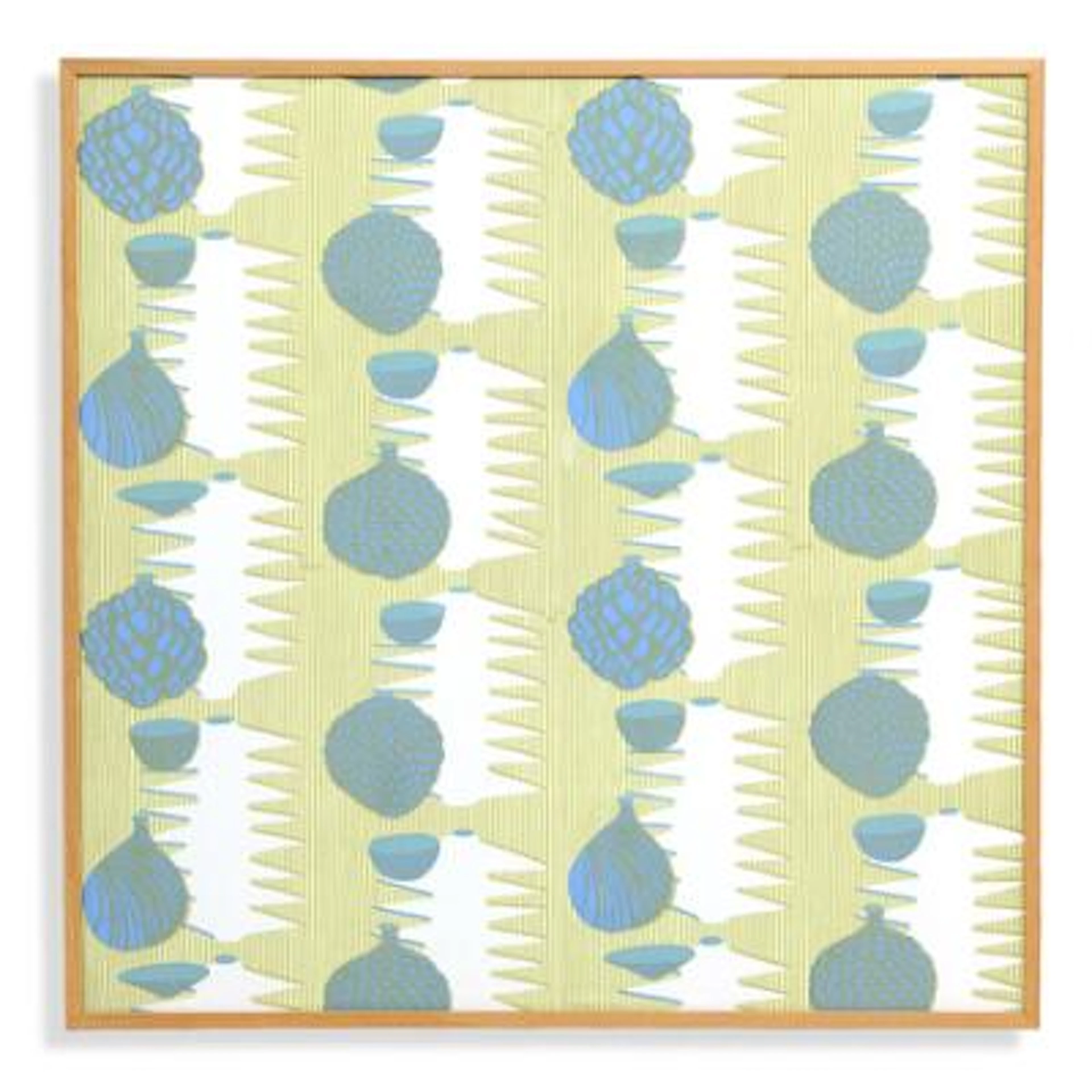 Axel Salto: "Keramik". Textile decorated with vases. Printed by L.