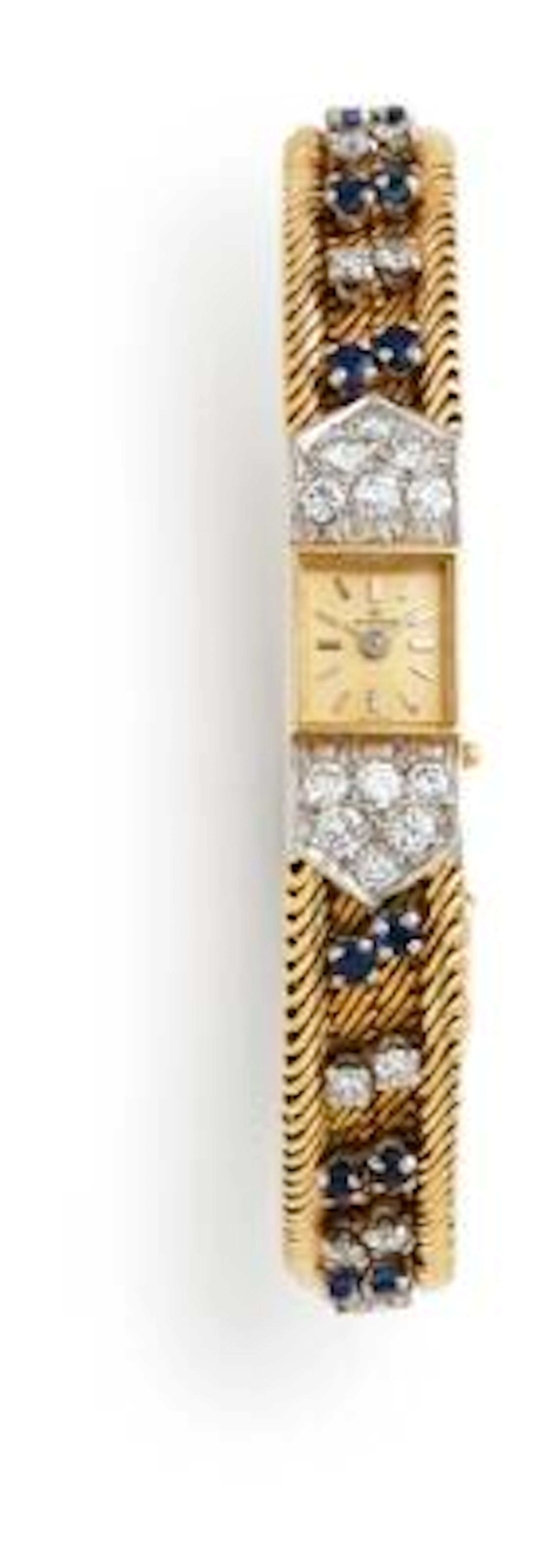 Blancpain: 18k gold with diamonds and sapphires. Mechanical movement