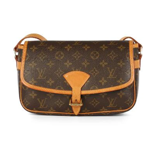 Louis Vuitton: A "Sologne" bag in brown coated canvas with brown leather
