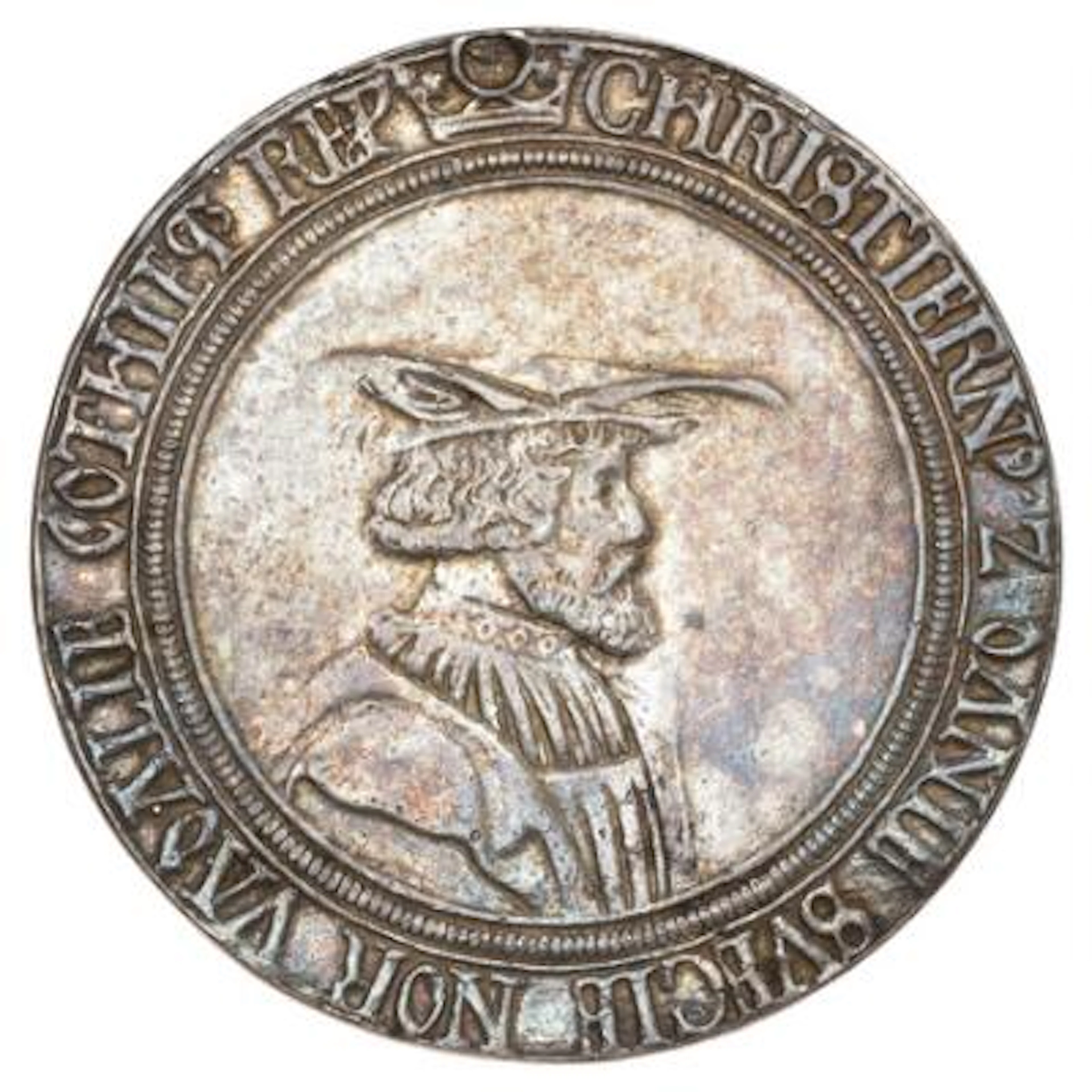 Christian II, 1513-1523, 1 sølvgylden nd, copy (Sømod), Sieg 11, Galster